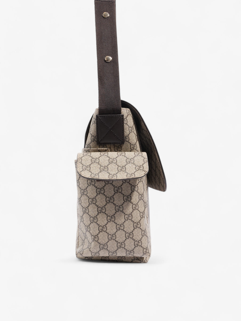 Gucci Baby Changing Bag GG Supreme / Brown Coated Canvas Medium