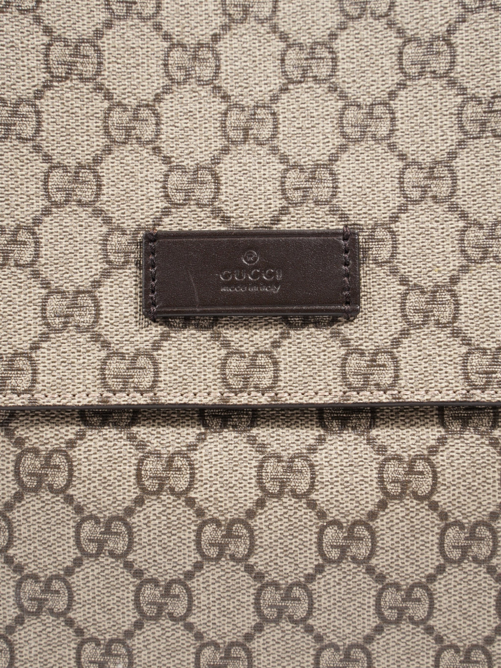 Gucci Baby Changing Bag GG Supreme / Brown Coated Canvas Medium