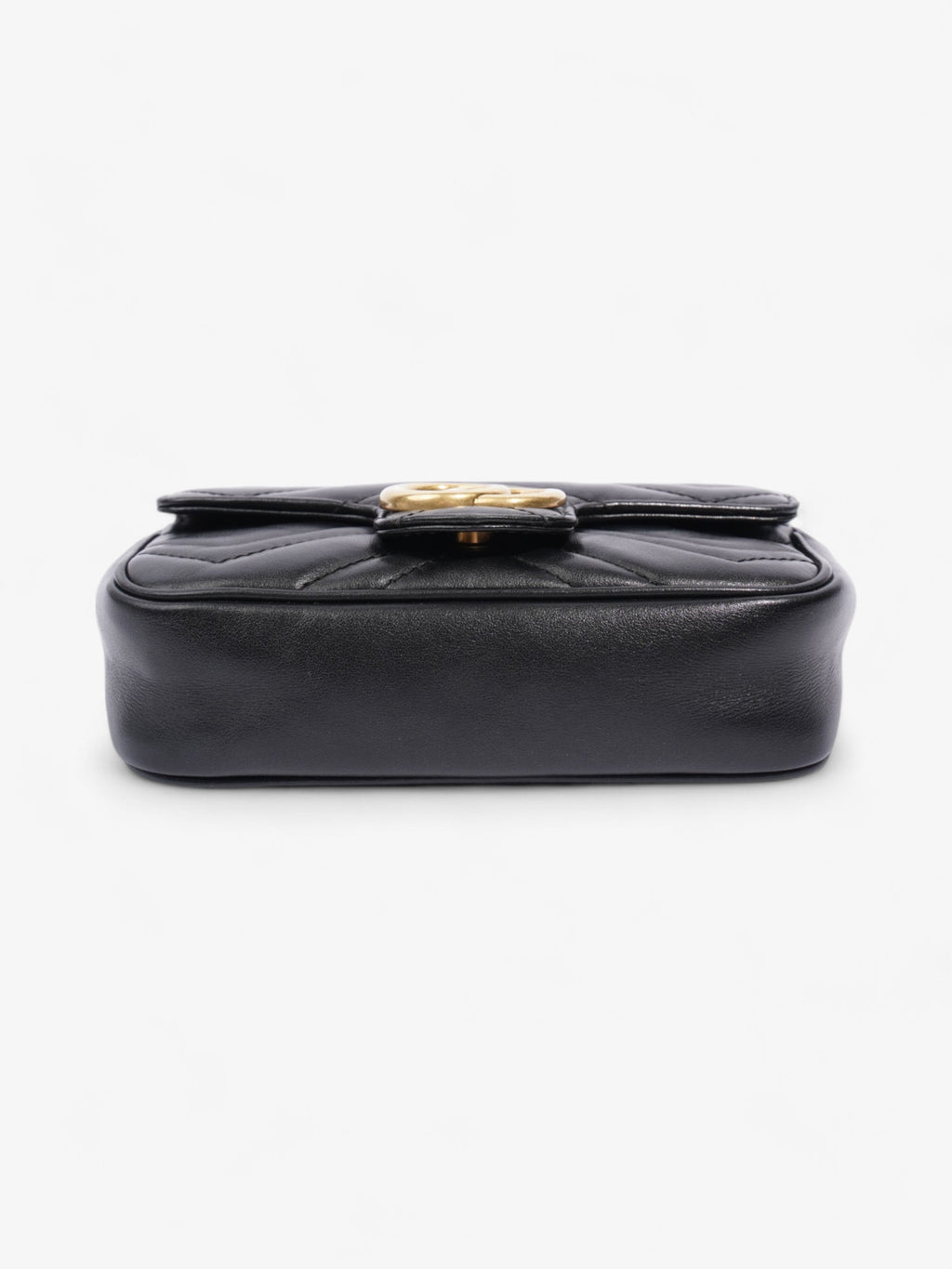 Gucci GG Marmont Black Matelasse Leather Super Mini