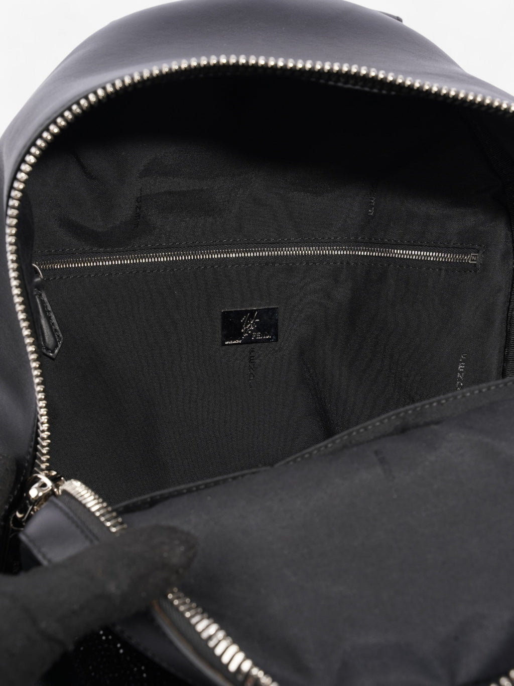Fendi Carlito Karl Lagerfeld Backpack Black Leather