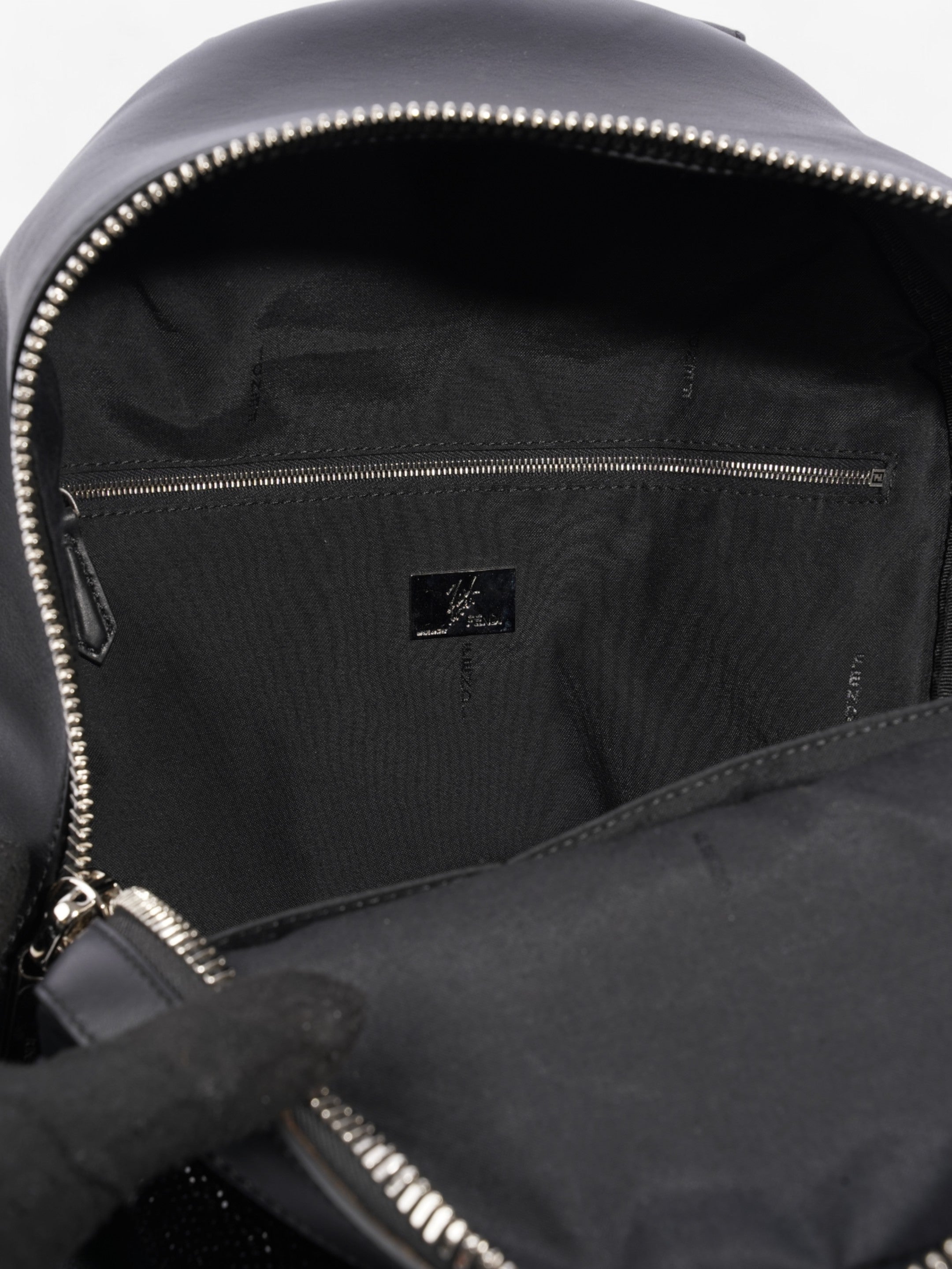 Fendi Carlito Karl Lagerfeld Backpack Black Leather