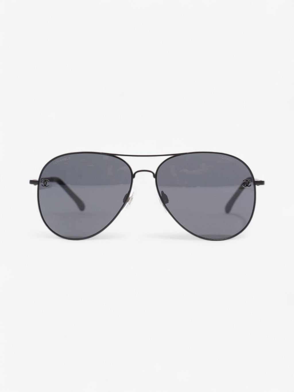 Chanel CC Aviator Black Acetate 135mm