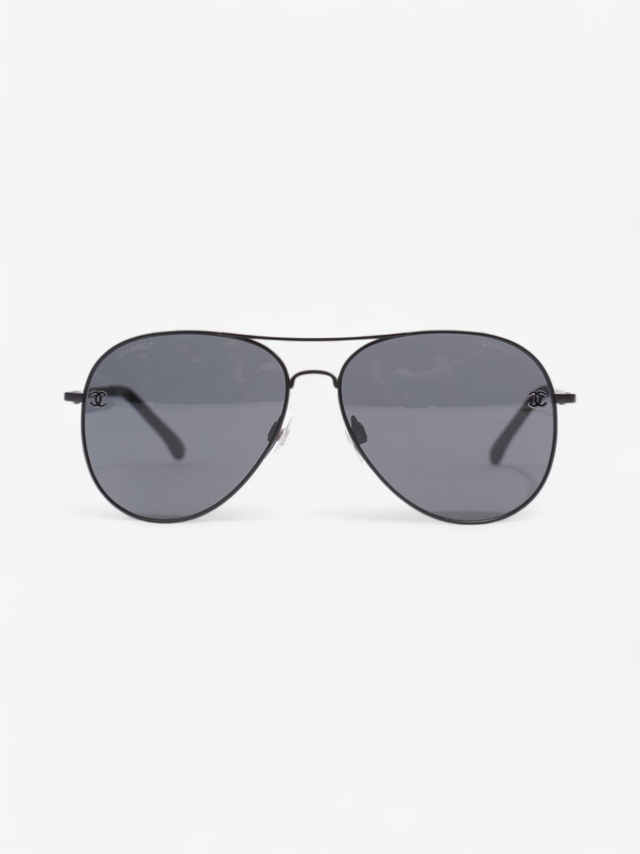 Chanel CC Aviator Black Acetate 135mm