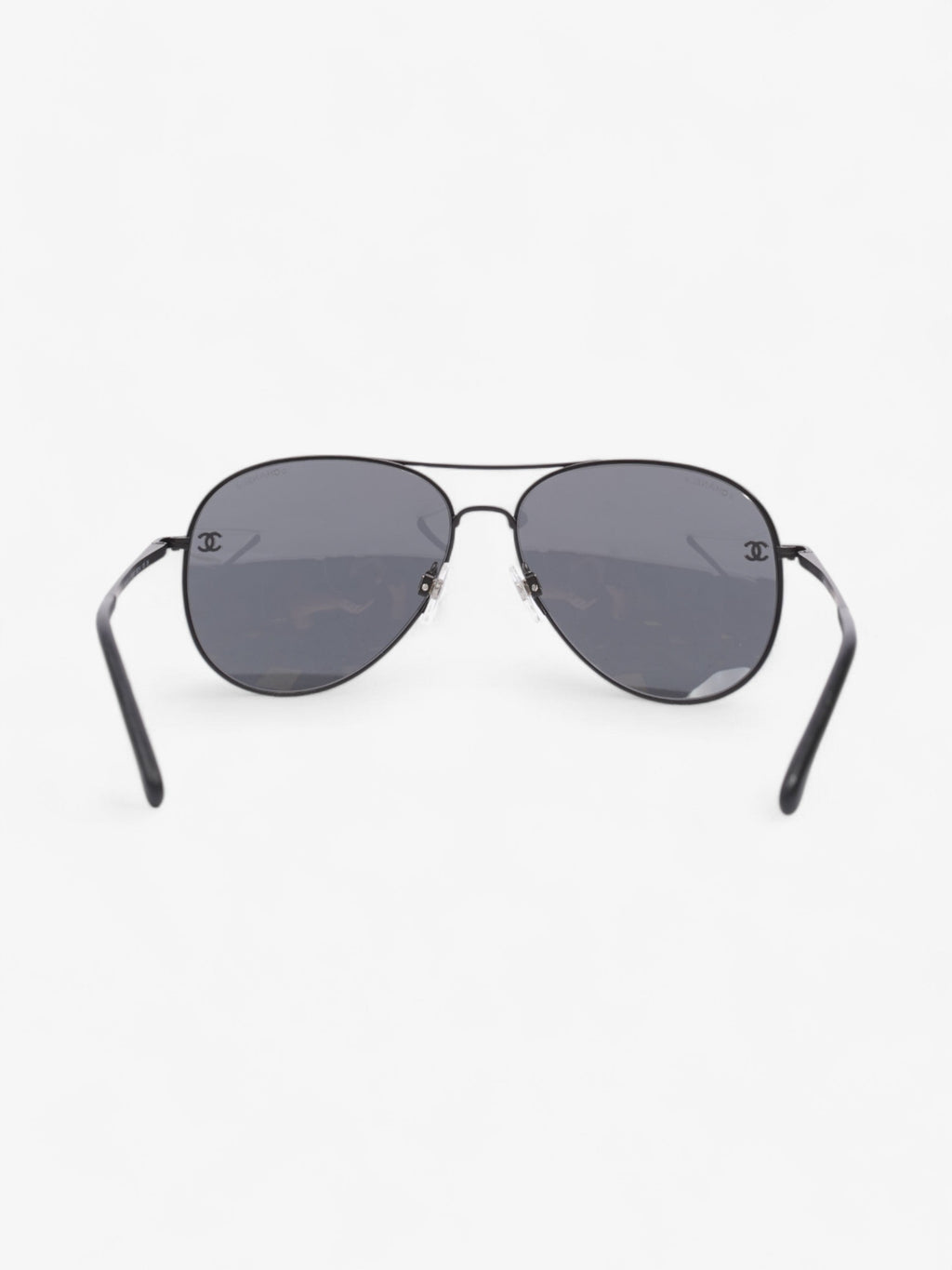 Chanel CC Aviator Black Acetate 135mm
