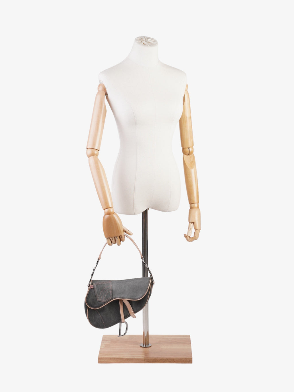 Christian Dior Saddle  Grey / Pale Pink Denim