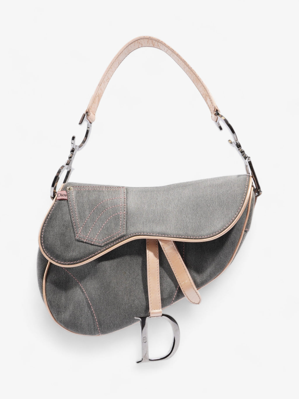Christian Dior Saddle  Grey / Pale Pink Denim