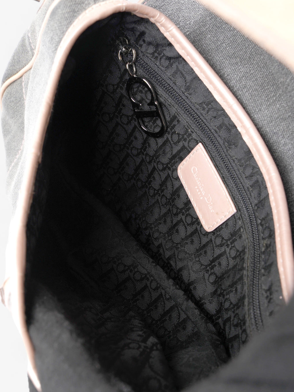Christian Dior Saddle  Grey / Pale Pink Denim