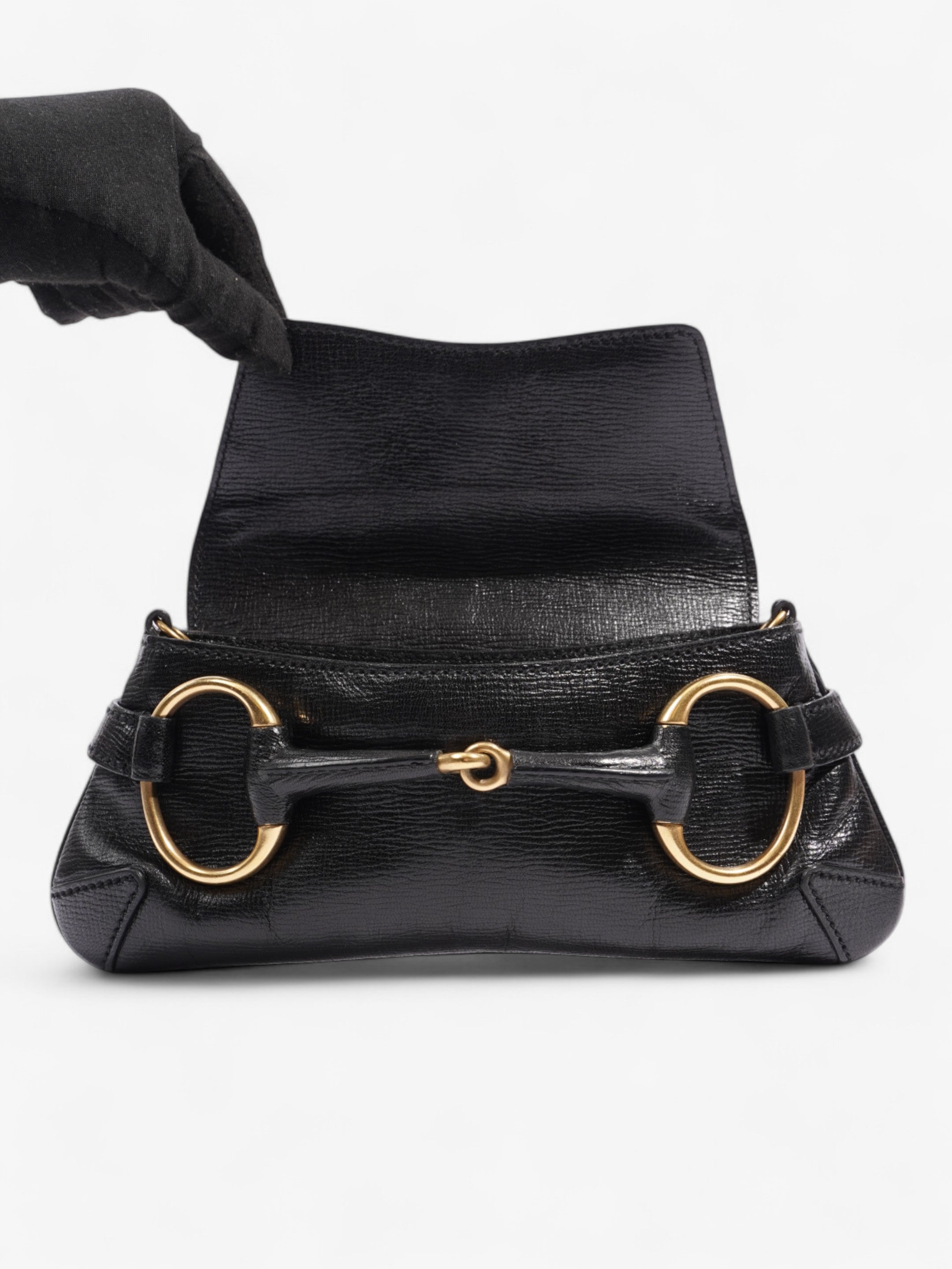 Gucci Horsebit Clutch Black Leather