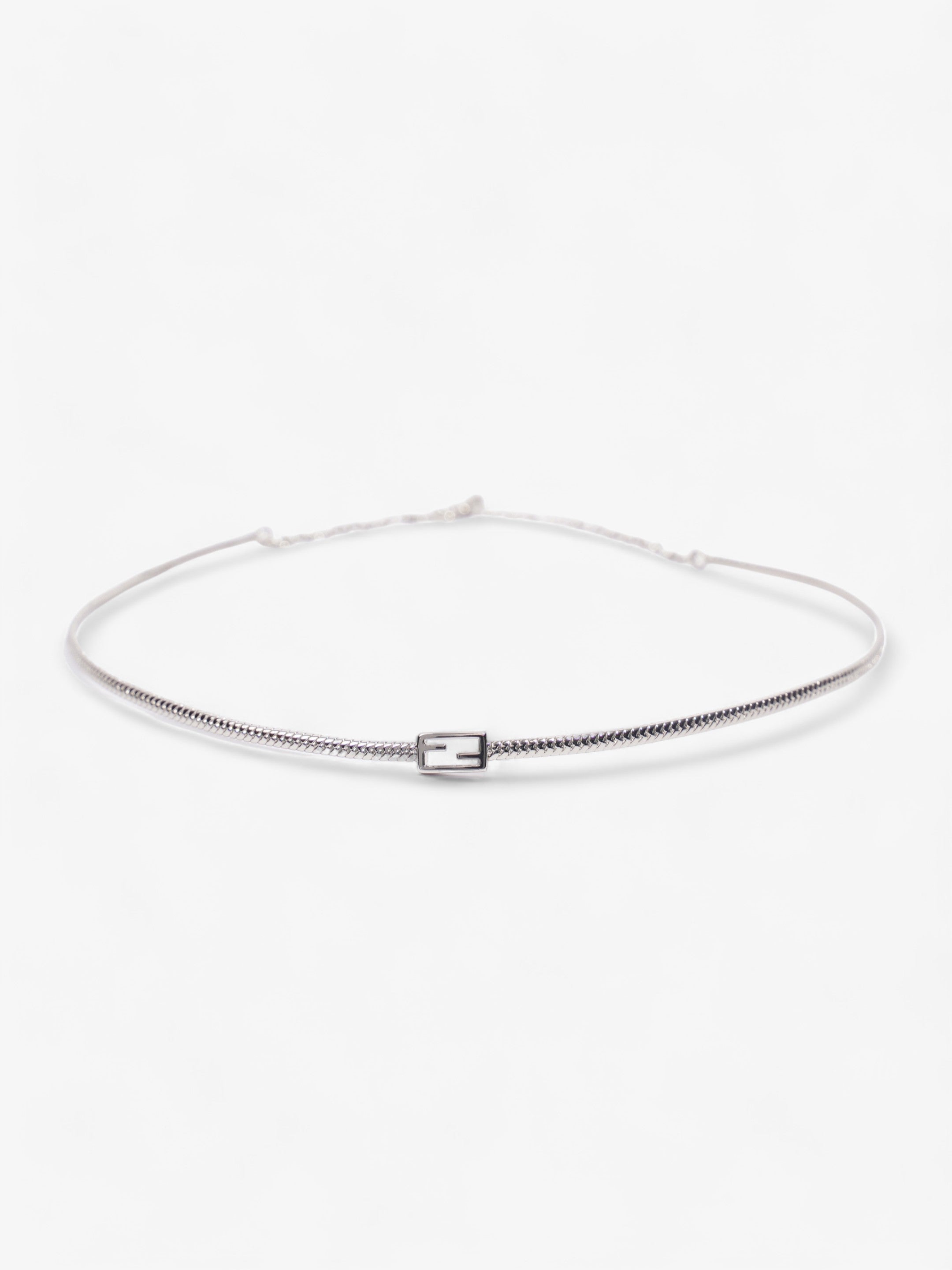 Fendi Small FF Choker Silver Base Metal
