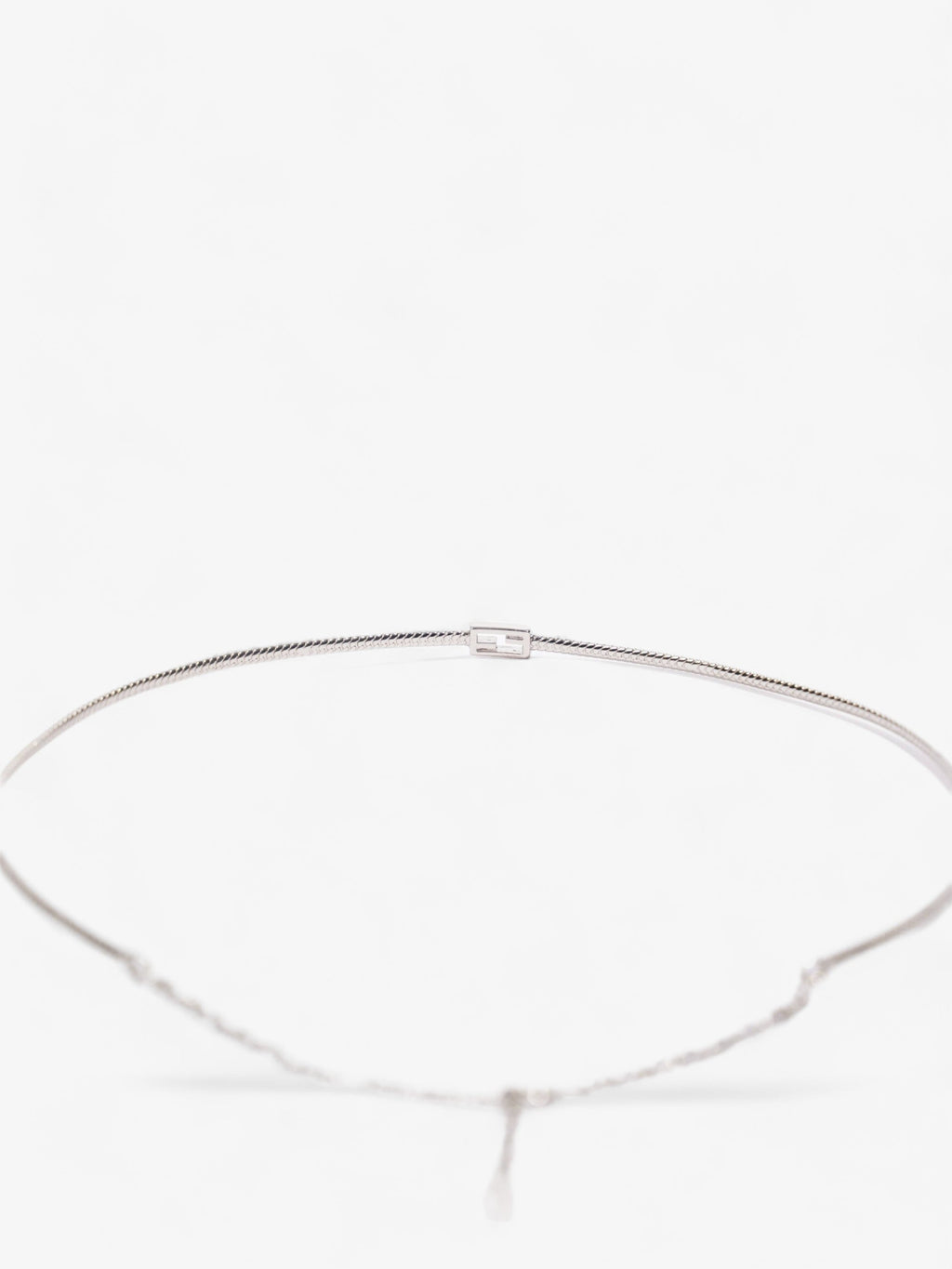 Fendi Small FF Choker Silver Base Metal