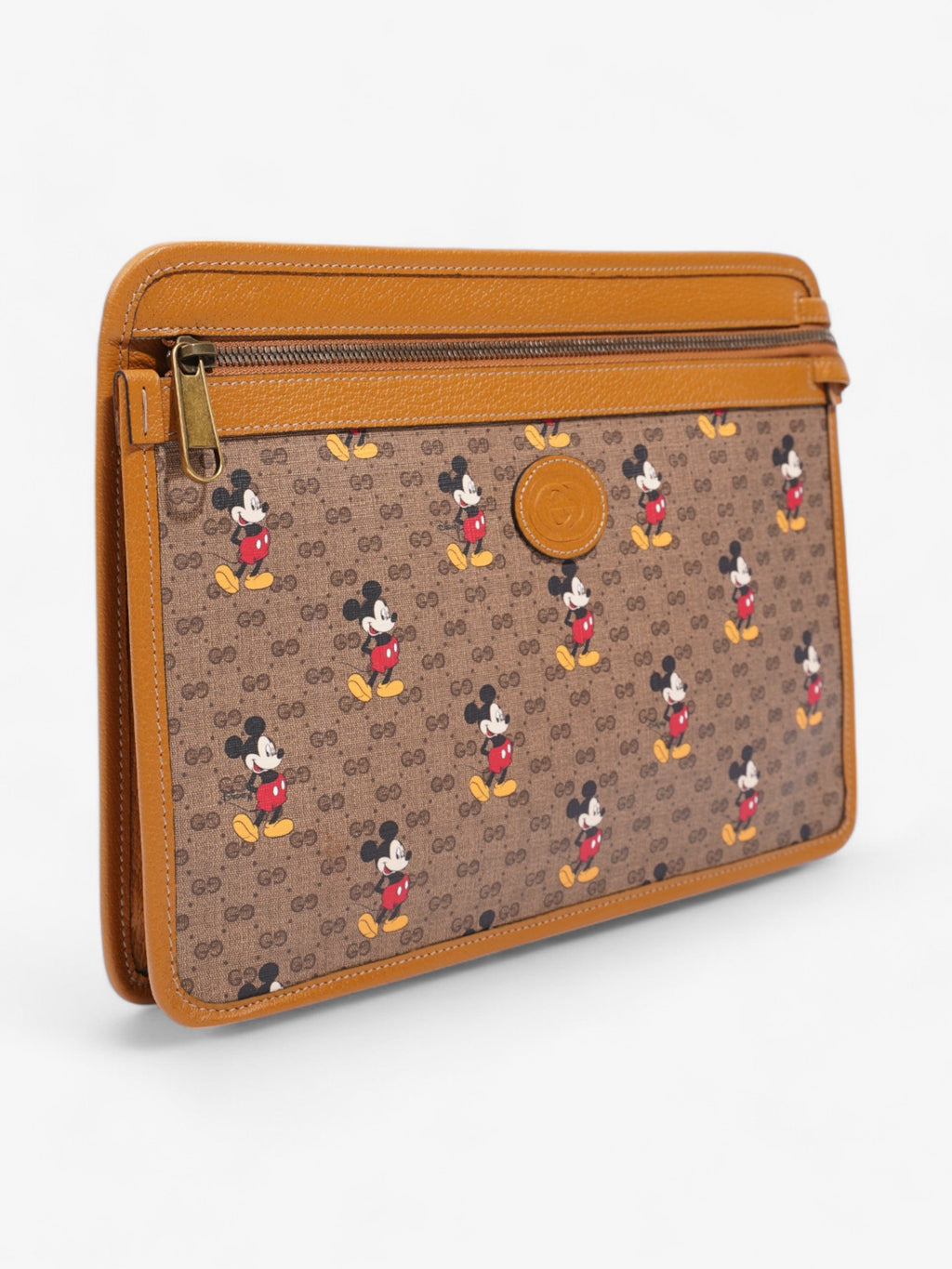 Gucci x Disney Clutch GG Supreme / Tan Coated Canvas