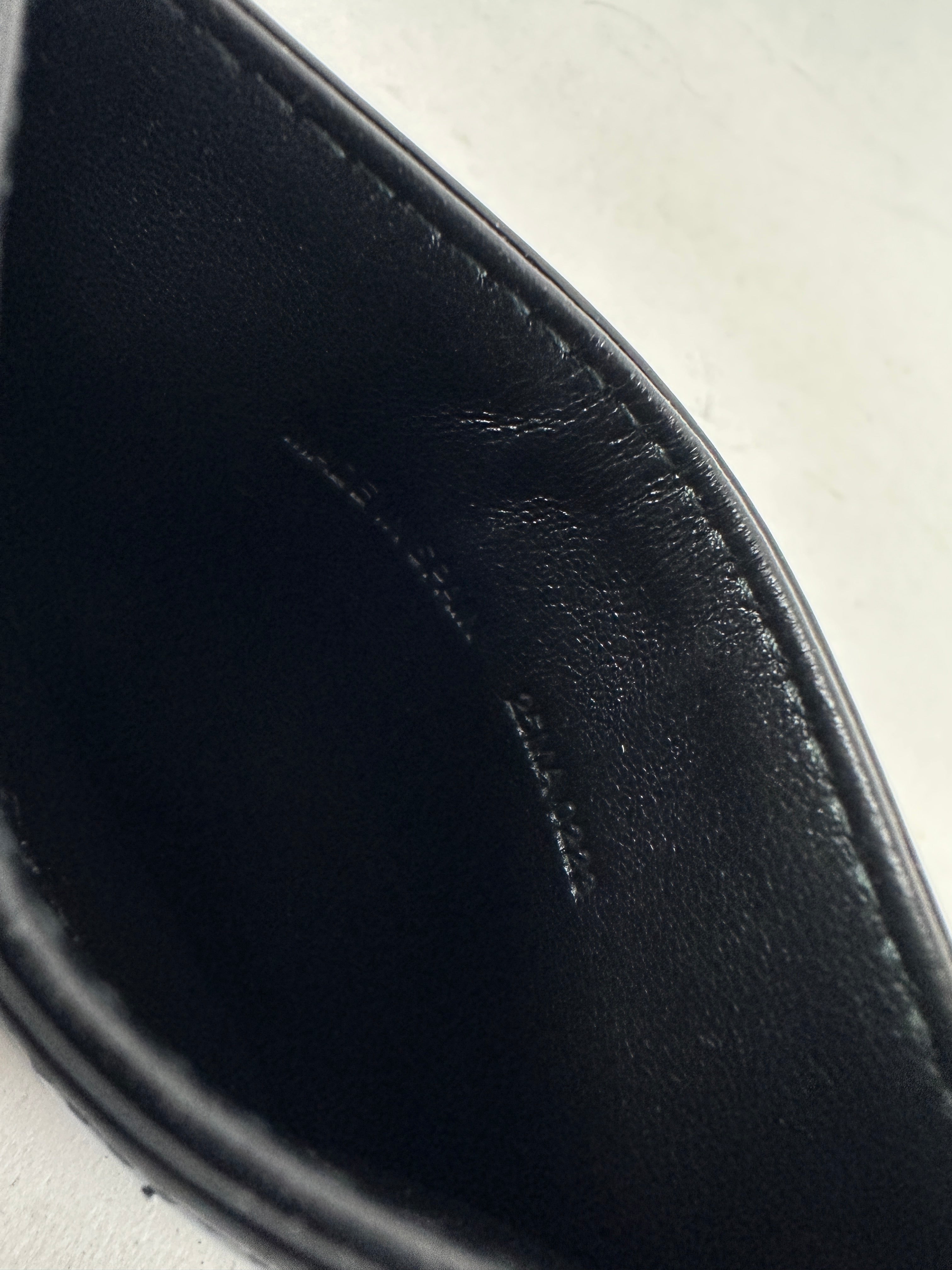 Christian Dior Black Patent Cannage  Holder