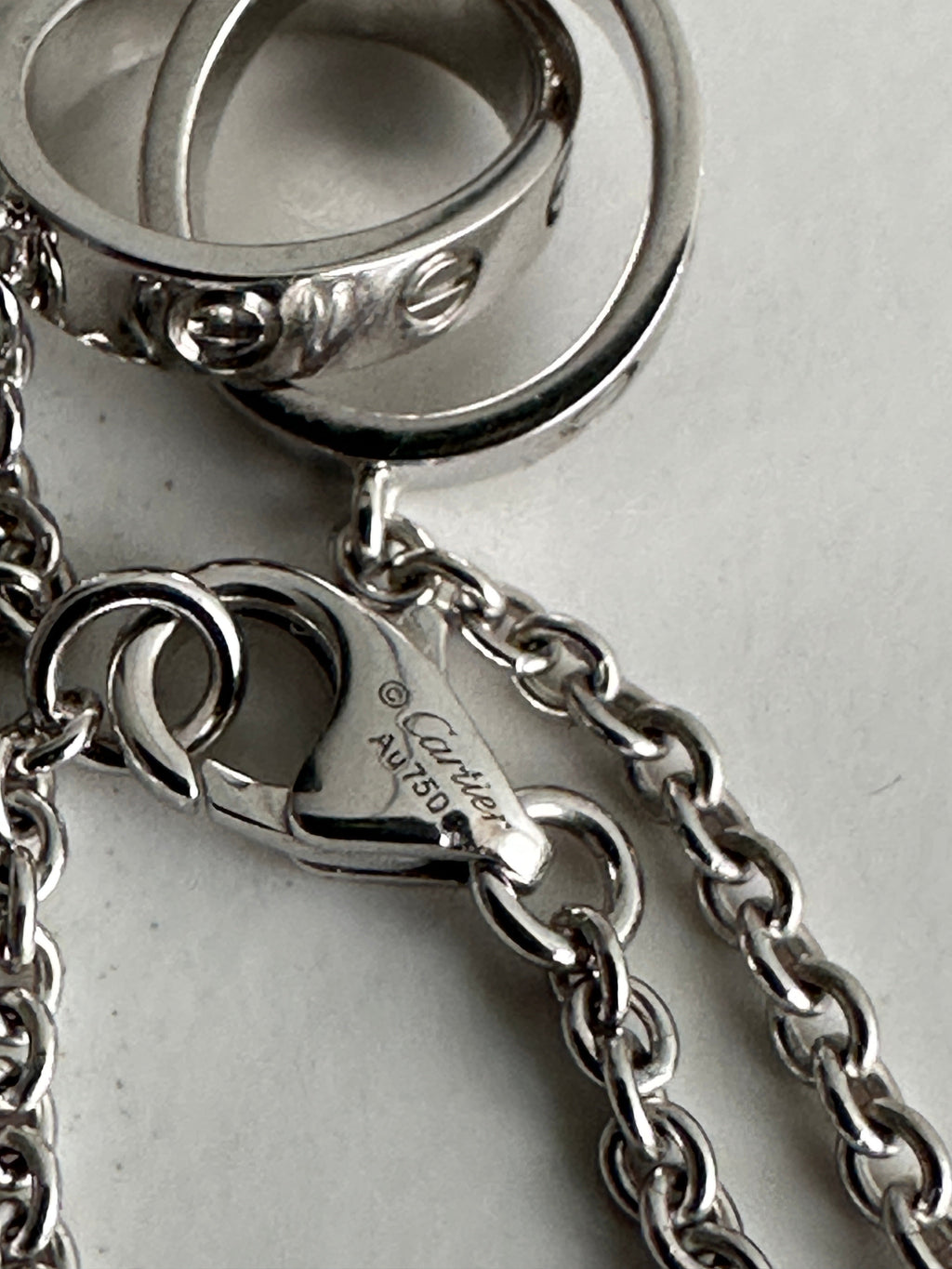Cartier 18K White Gold Interlocking Love Bracelet - XS / S