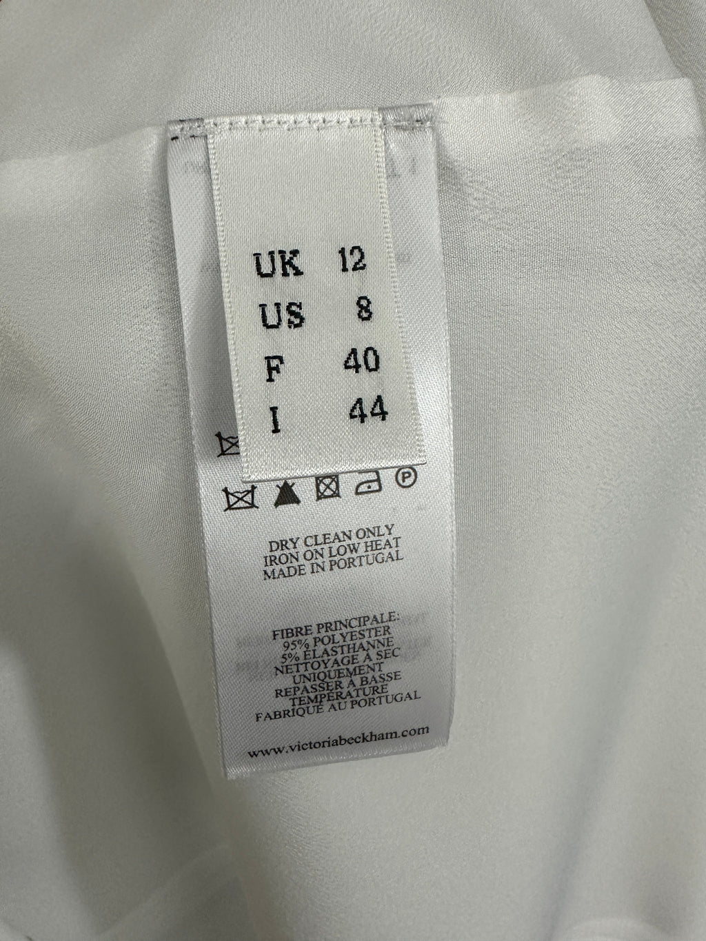 Victoria Beckham Grey Chain Print Ruch Gown - M (6/8)