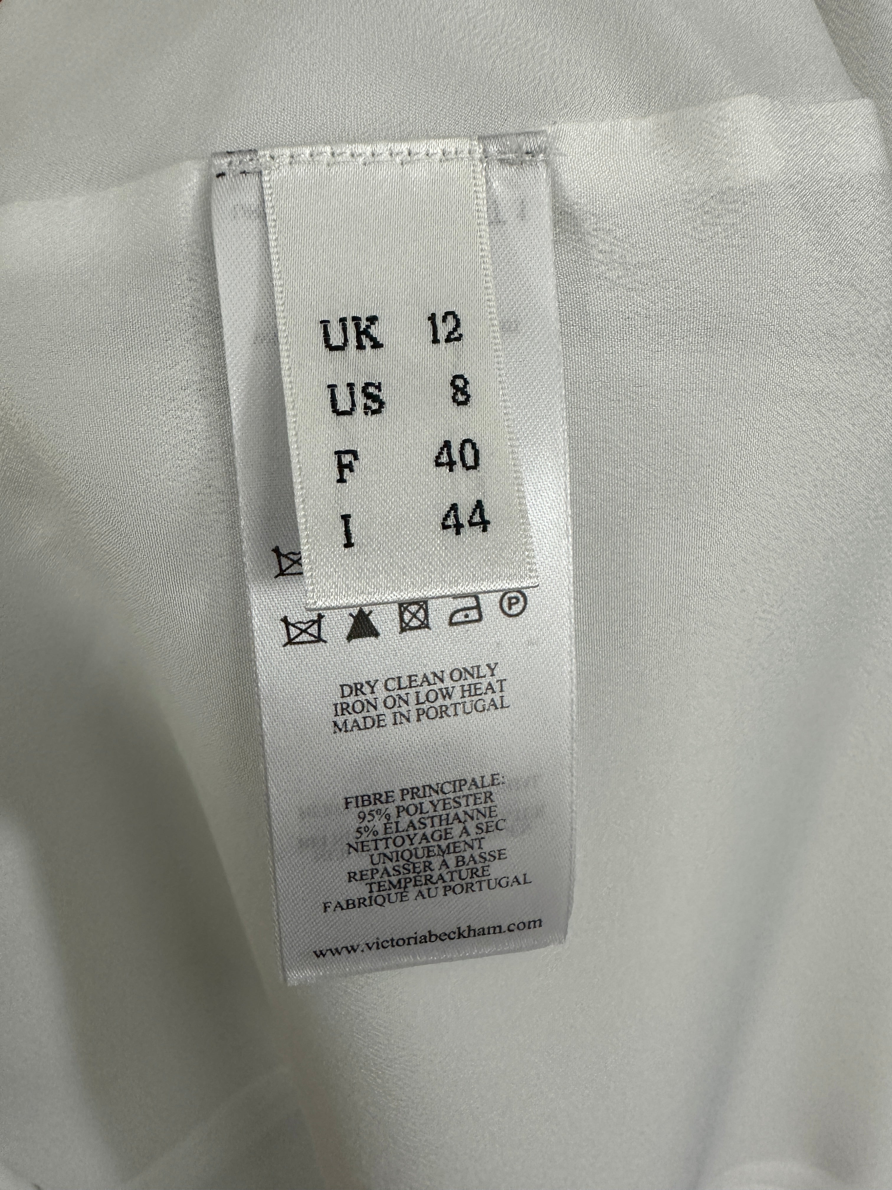 Victoria Beckham Grey Chain Print Ruch Gown - M (6/8)