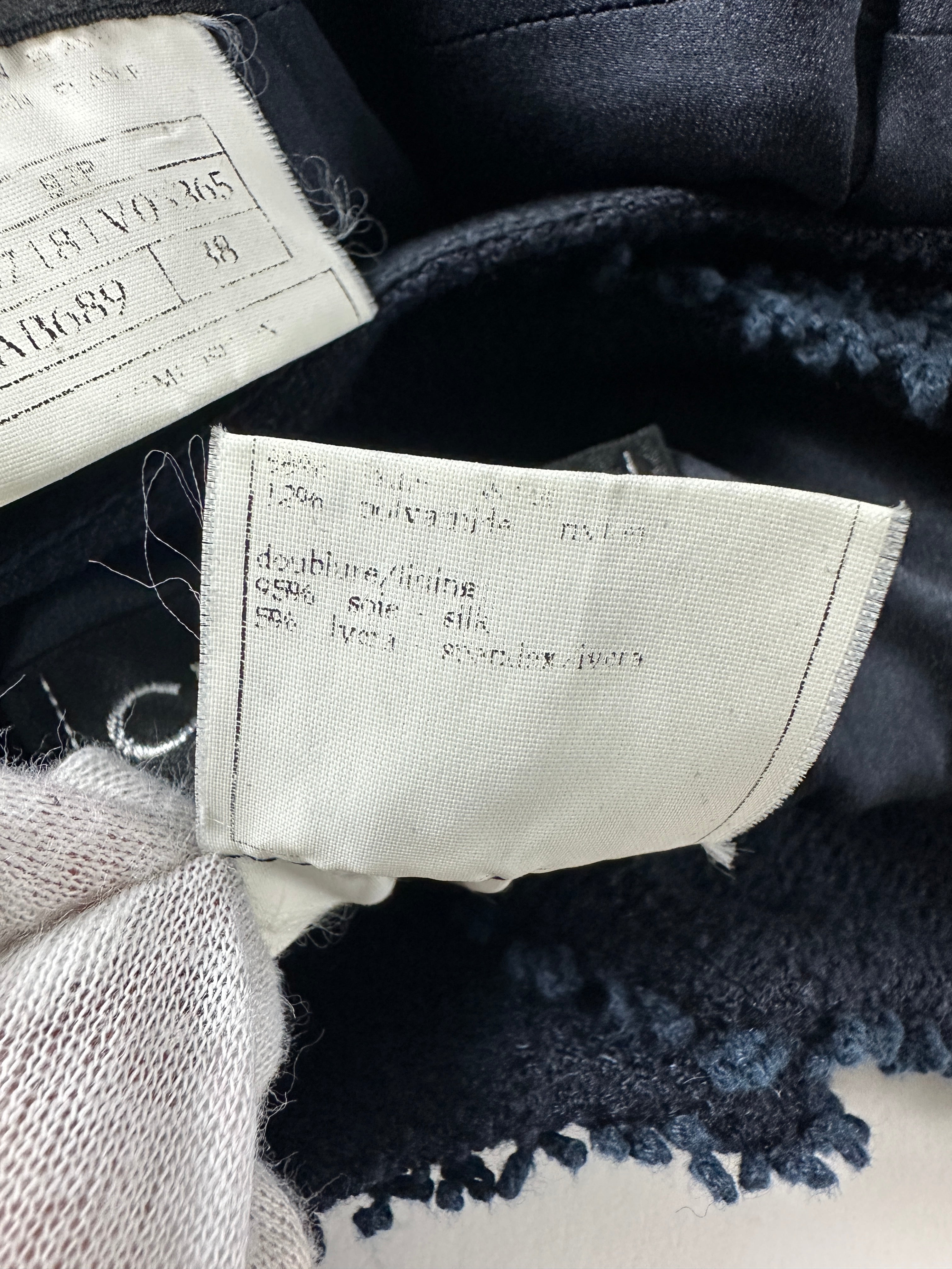 Chanel Vintage 97P Navy Wool Skirt Suit with MOP Buttons - FR38 / 6
