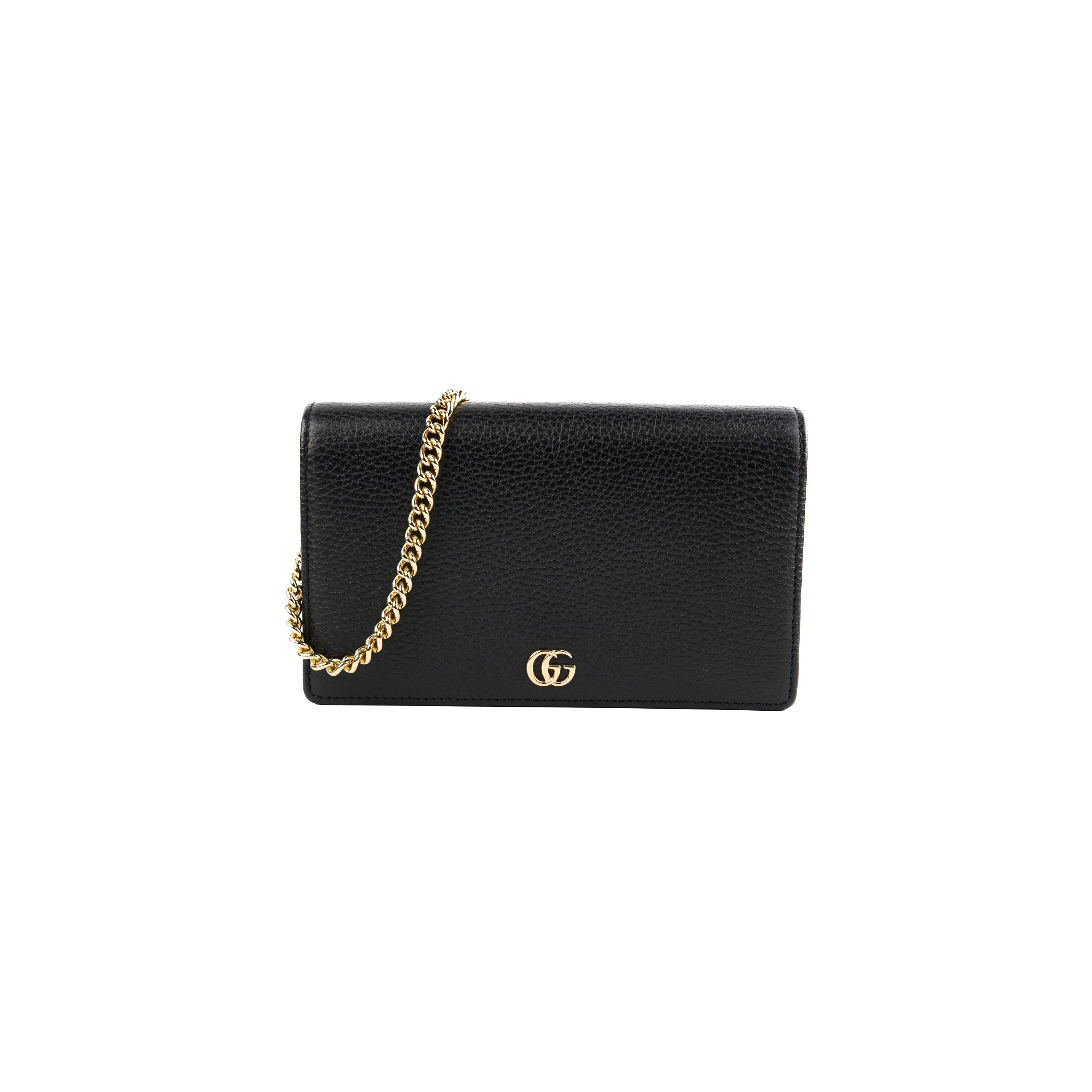 Gucci GG Marmont Chain Wallet Black