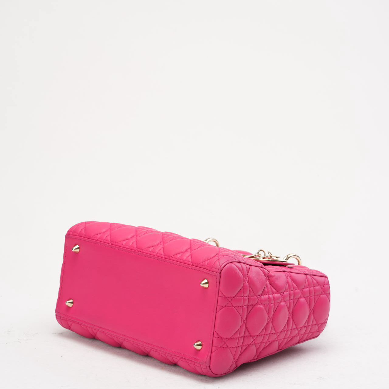 Christian Dior Pink Medium Lady Dior Bag in Cannage 2013