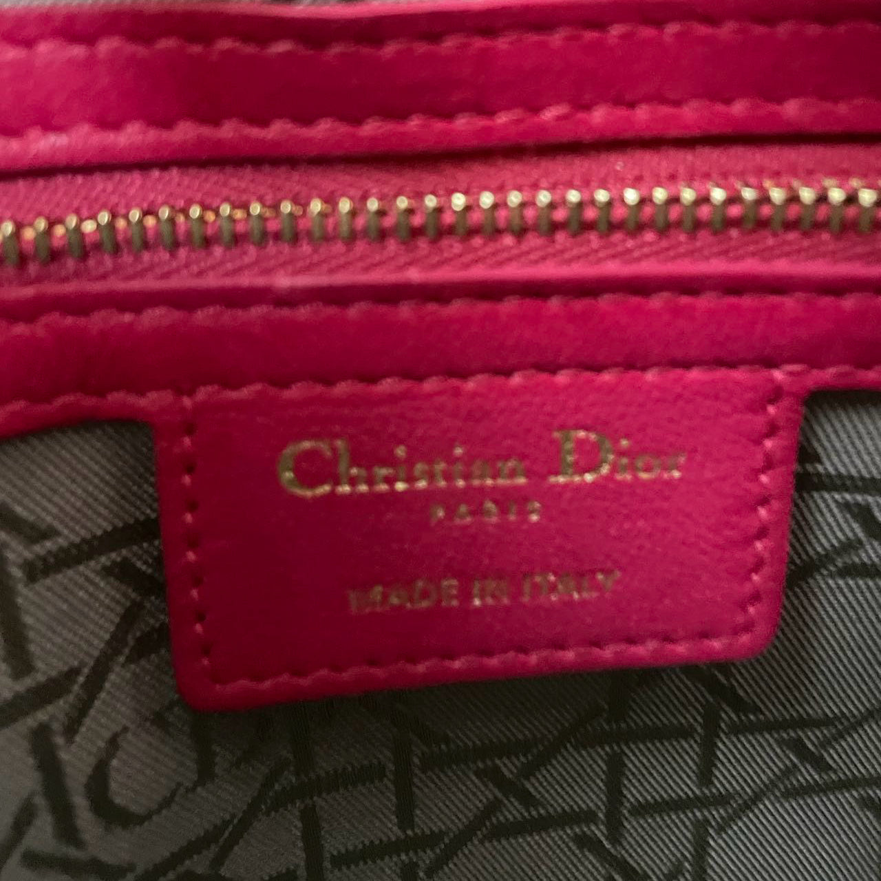 Christian Dior Pink Medium Lady Dior Bag in Cannage 2013