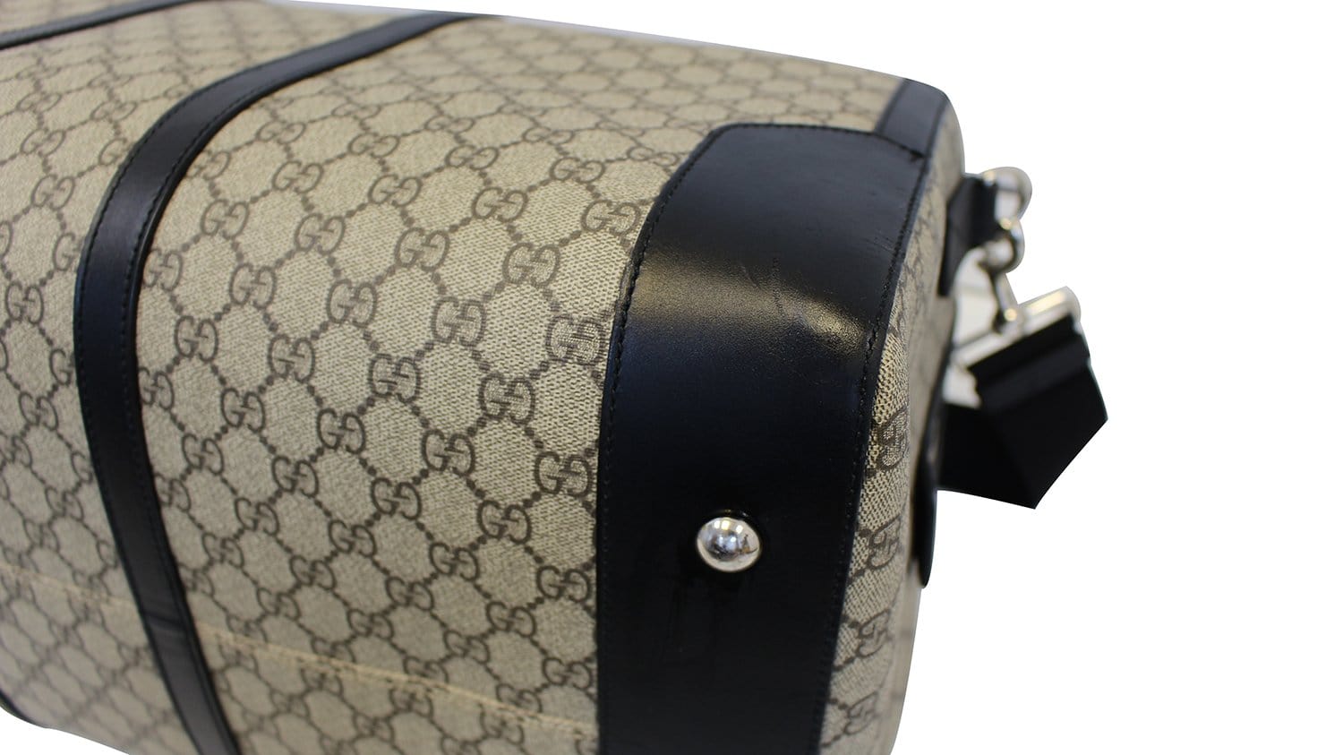 GUCCI GG Monogram Canvas Supreme Large Duffle Travel Bag 406381