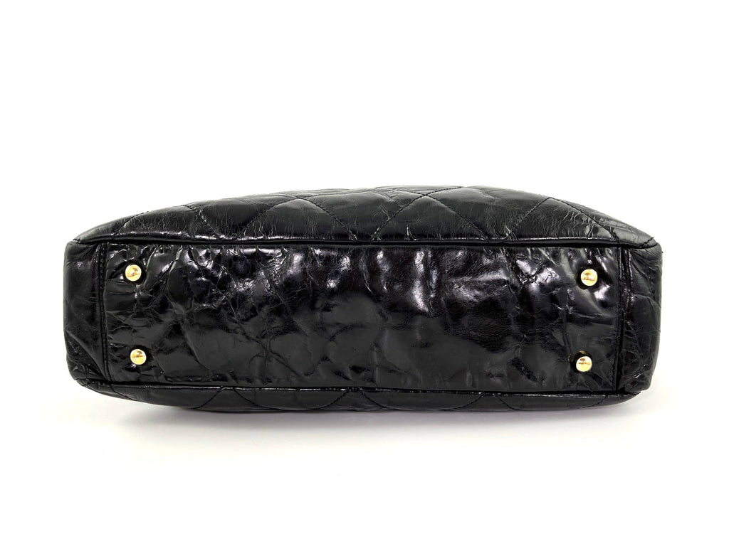 Vintage CHANEL Black Portobello Quilted Tote