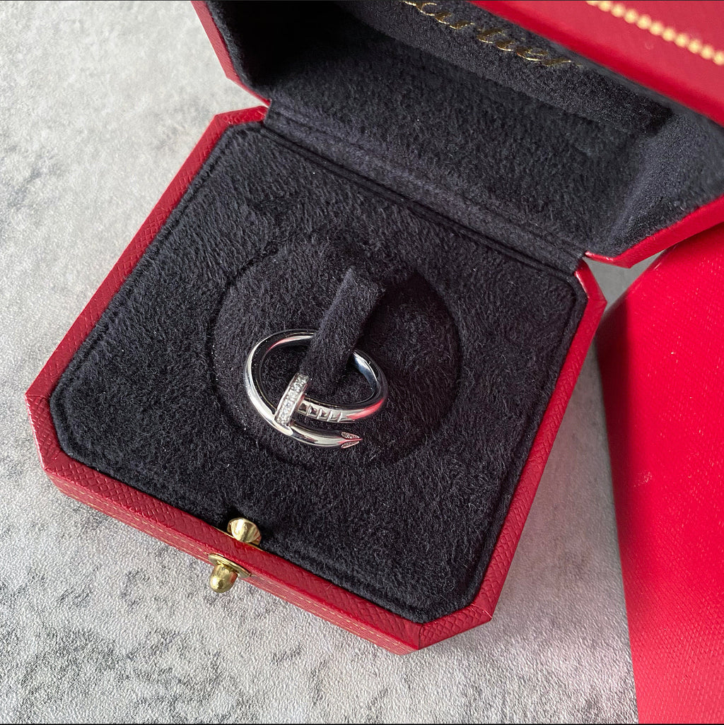 Cartier Juste un Clou 18k White Gold Diamond Ring - 50 / 5-¼