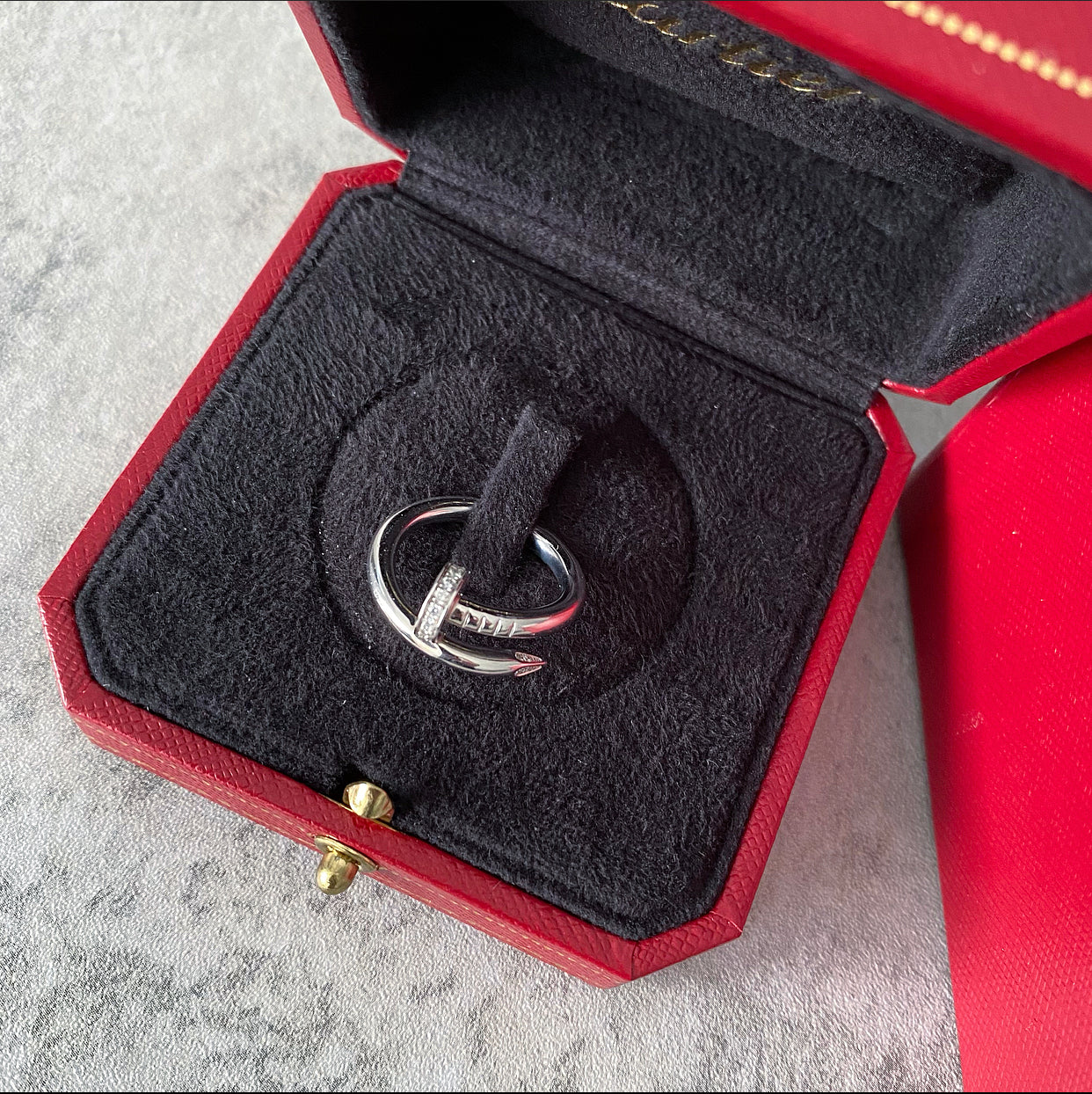 Cartier Juste un Clou 18k White Gold Diamond Ring - 50 / 5-¼