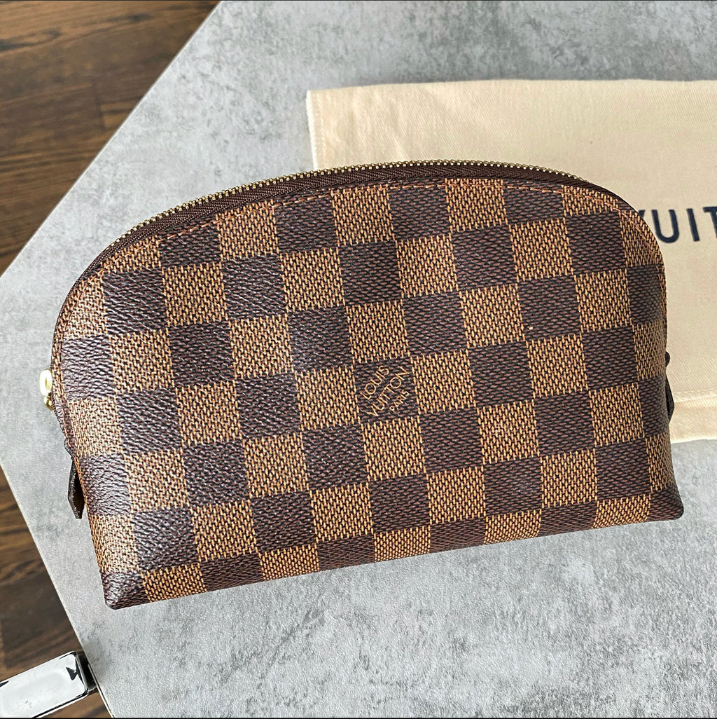 Louis Vuitton Damier Ebene Canvas Small Cosmetic Pouch