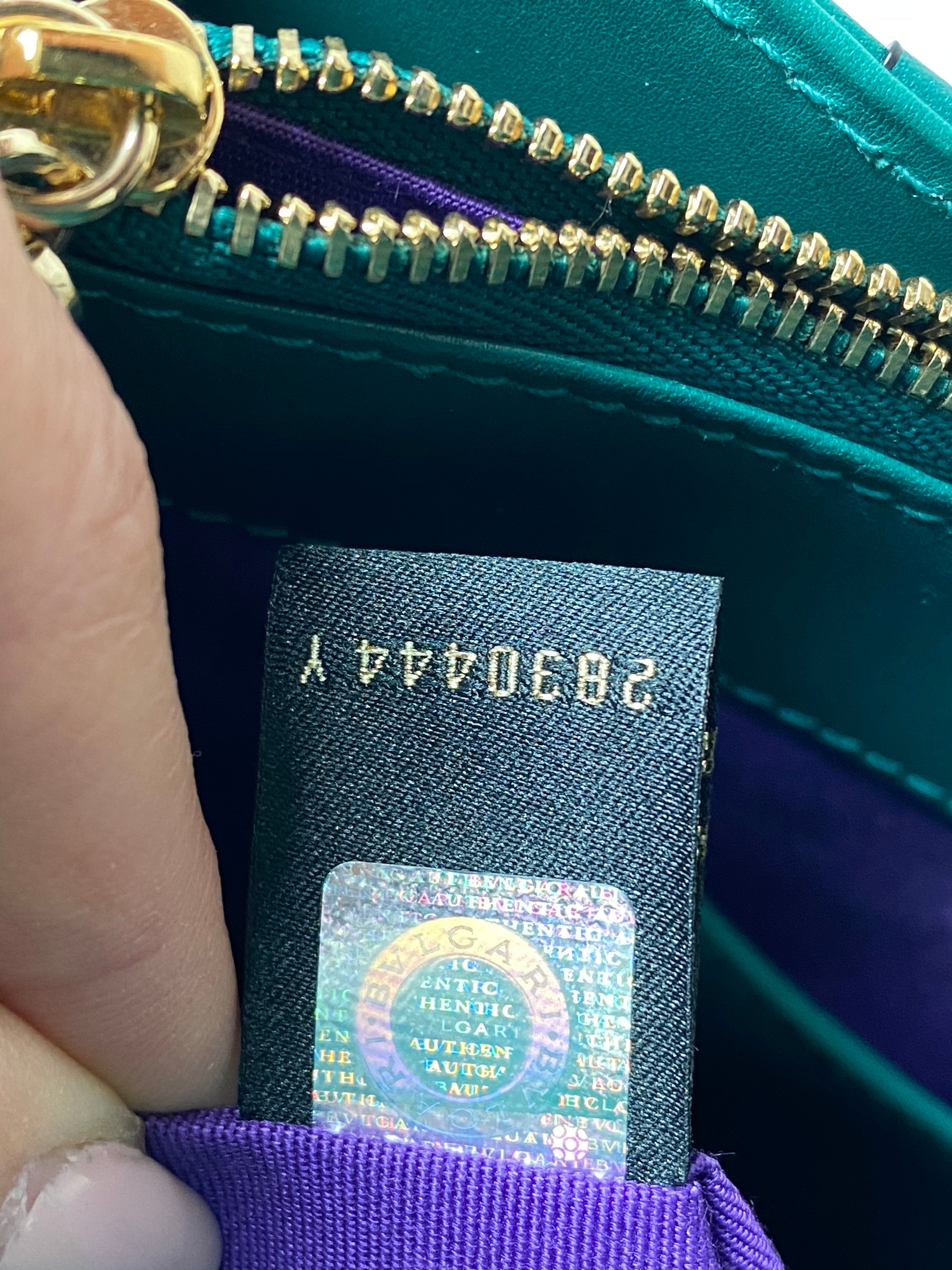 Bulgari Serpenti Forever Green Enamel Snake Bag