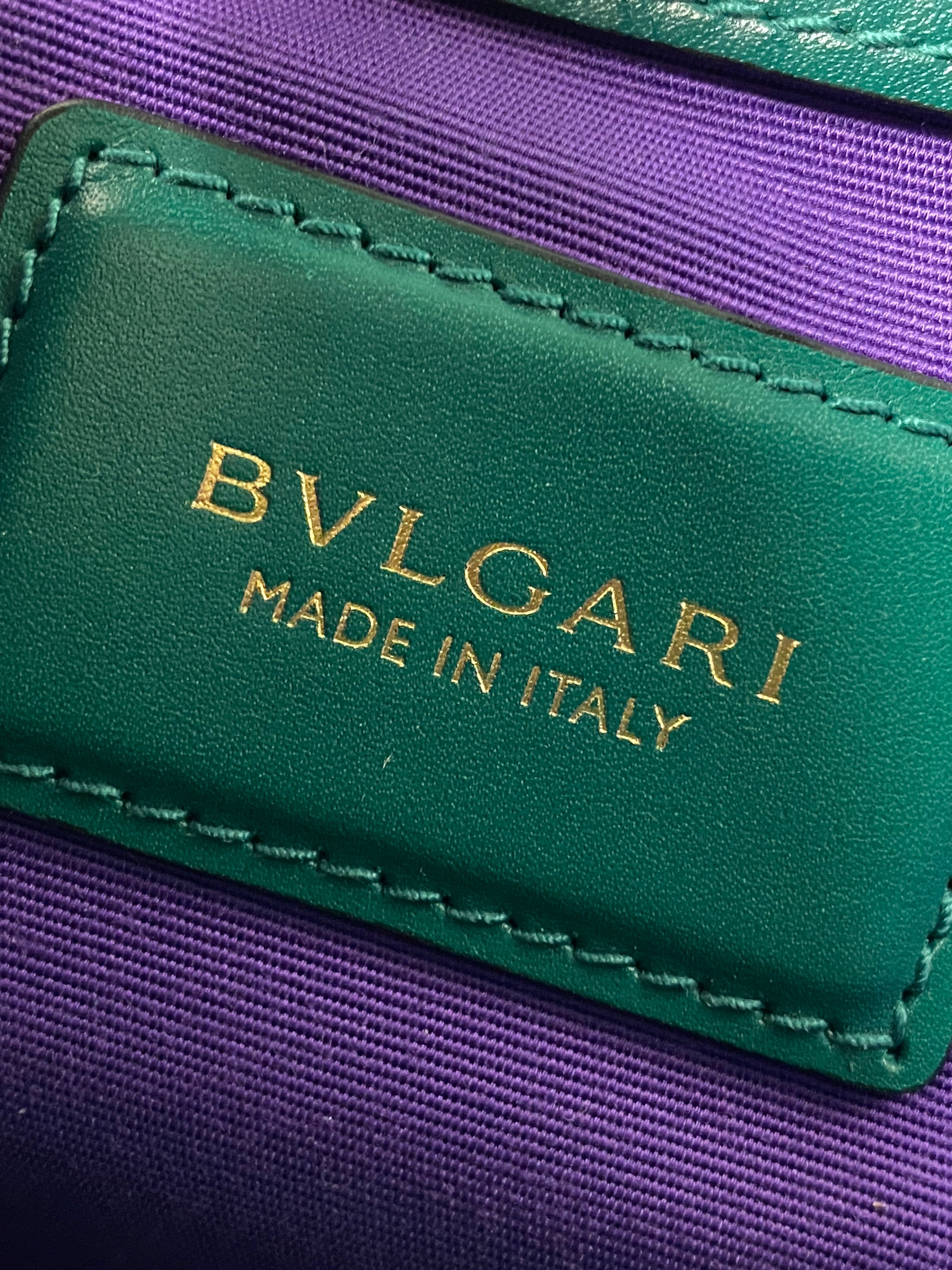 Bulgari Serpenti Forever Green Enamel Snake Bag