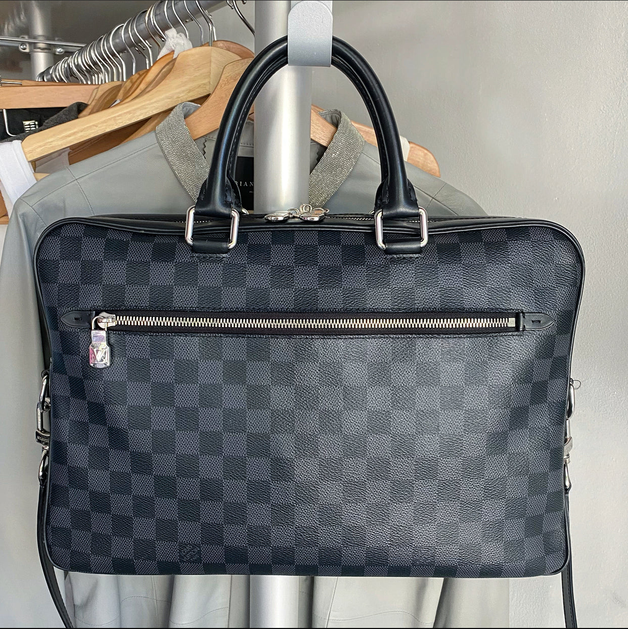 Louis Vuitton Damier Graphite Porte-Documents Business MM Bag