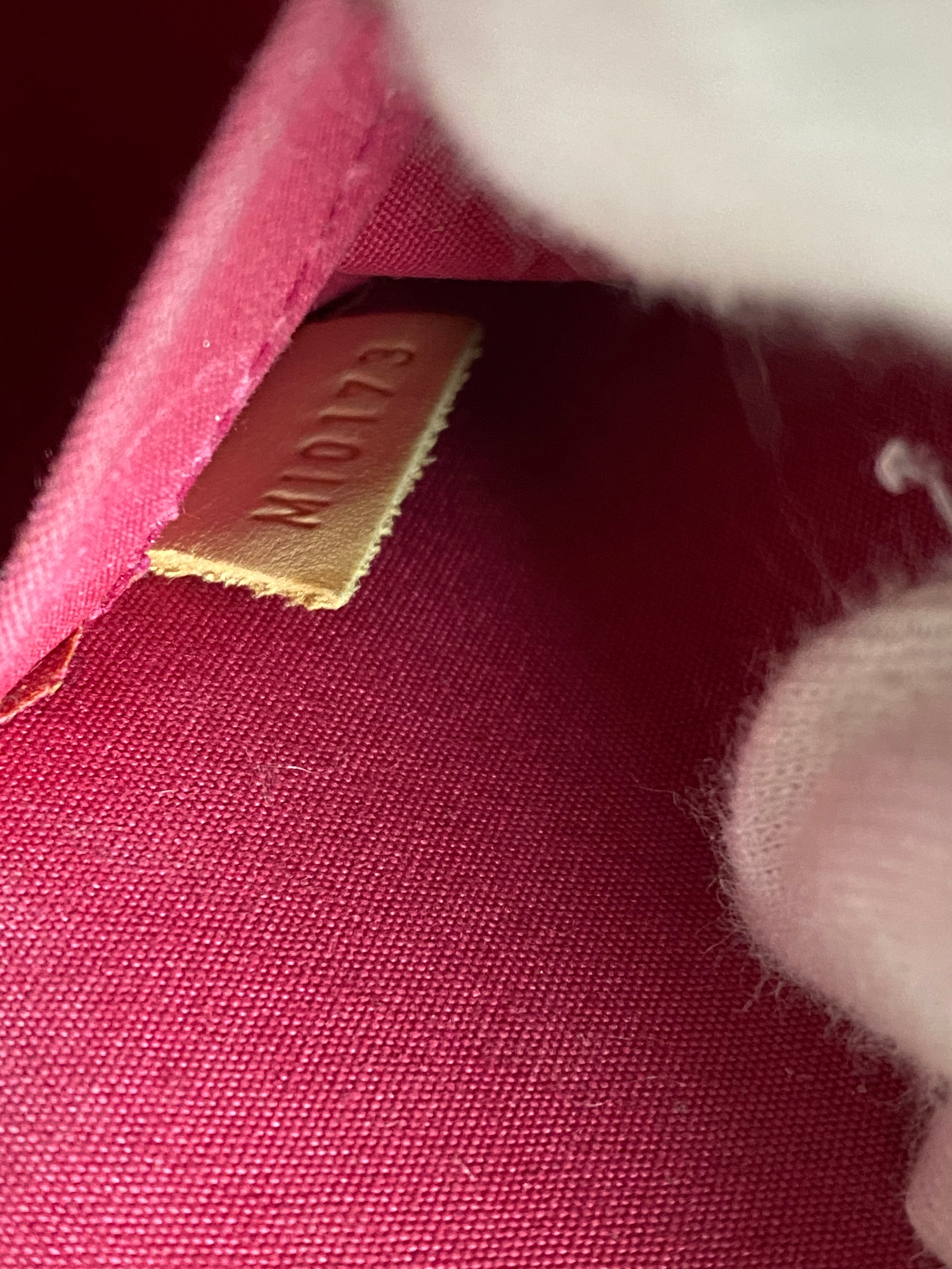 Louis Vuitton Alma BB Vernis Fuchsia Rose Indien Crossbody Bag