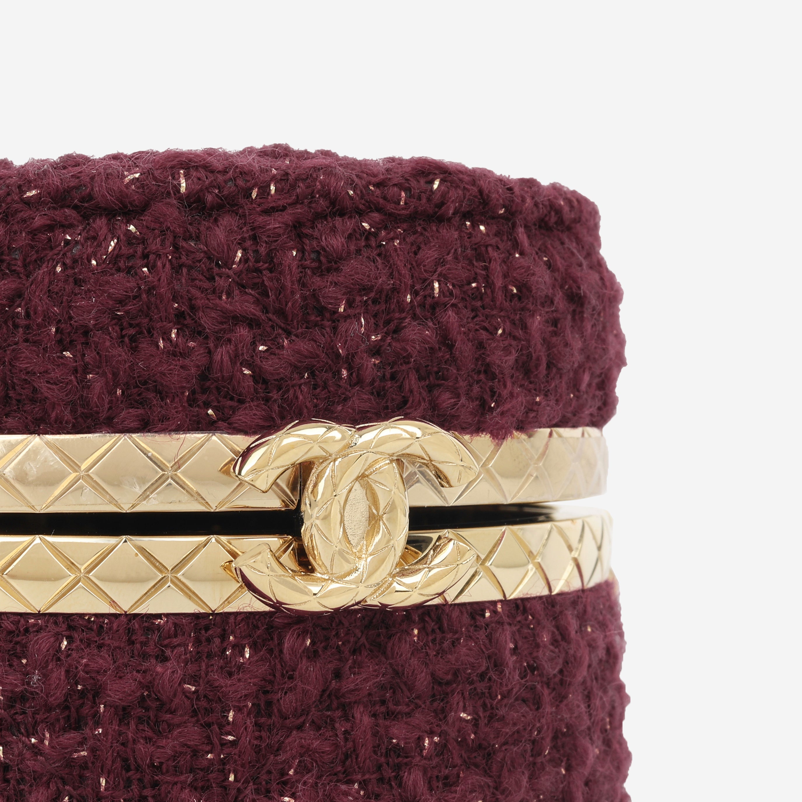 Chanel Tweed Vanity Clutch on Chain
