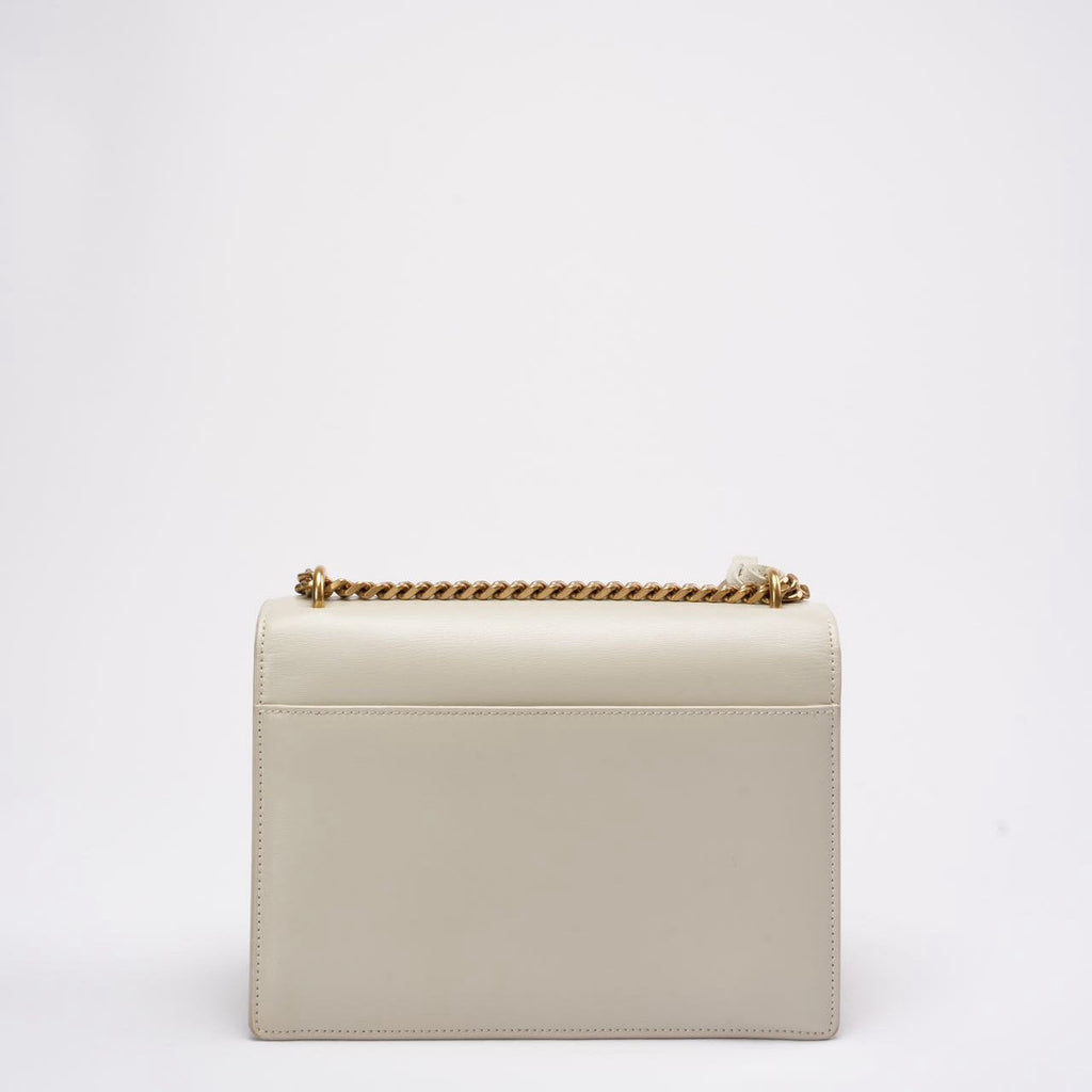 Saint Laurent White Calfskin Medium Monogram Sunset 2021