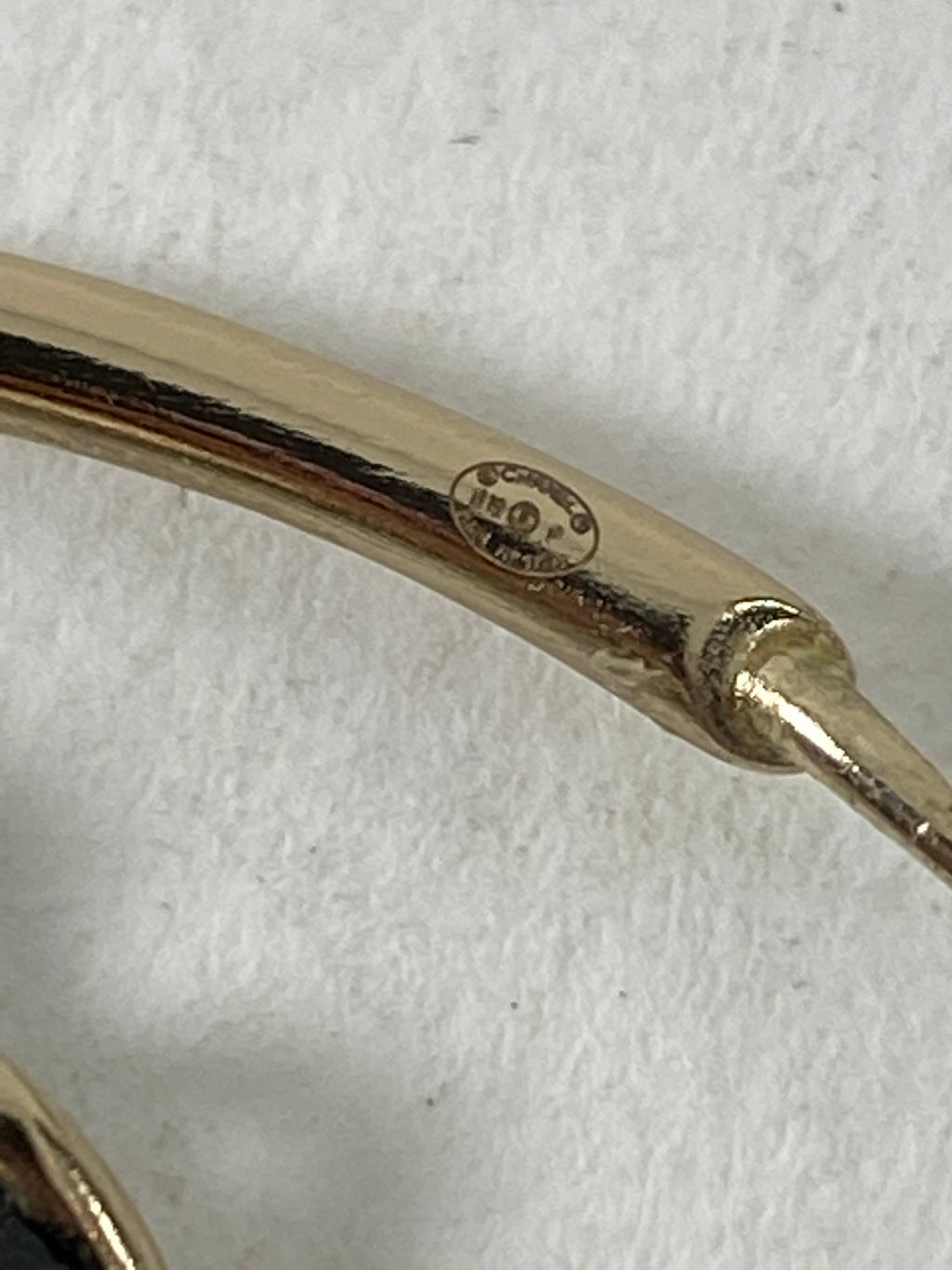 Chanel 19B Braided CC Large Light Gold Hoop Earrings