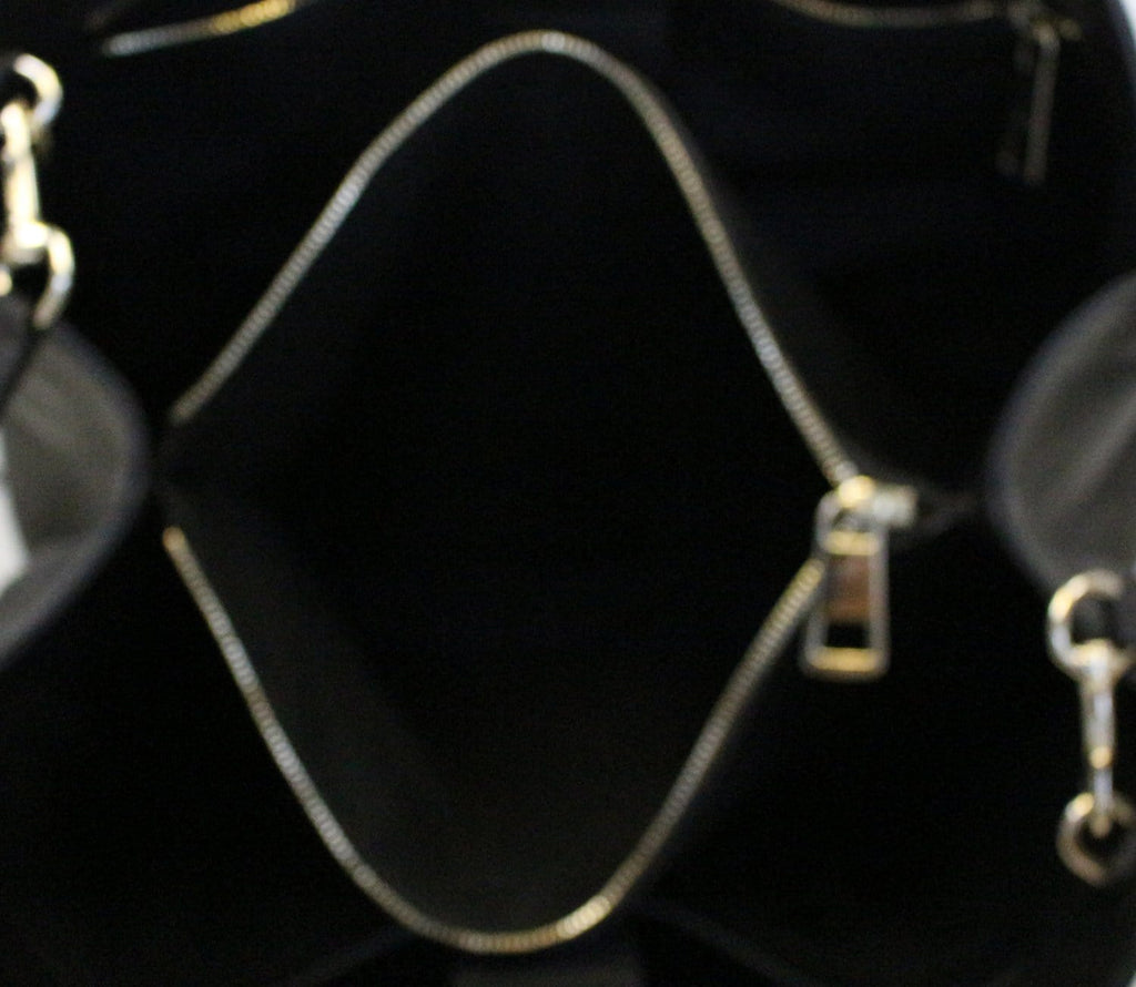 GUCCI Bamboo Shopper Black Leather Tote Bag