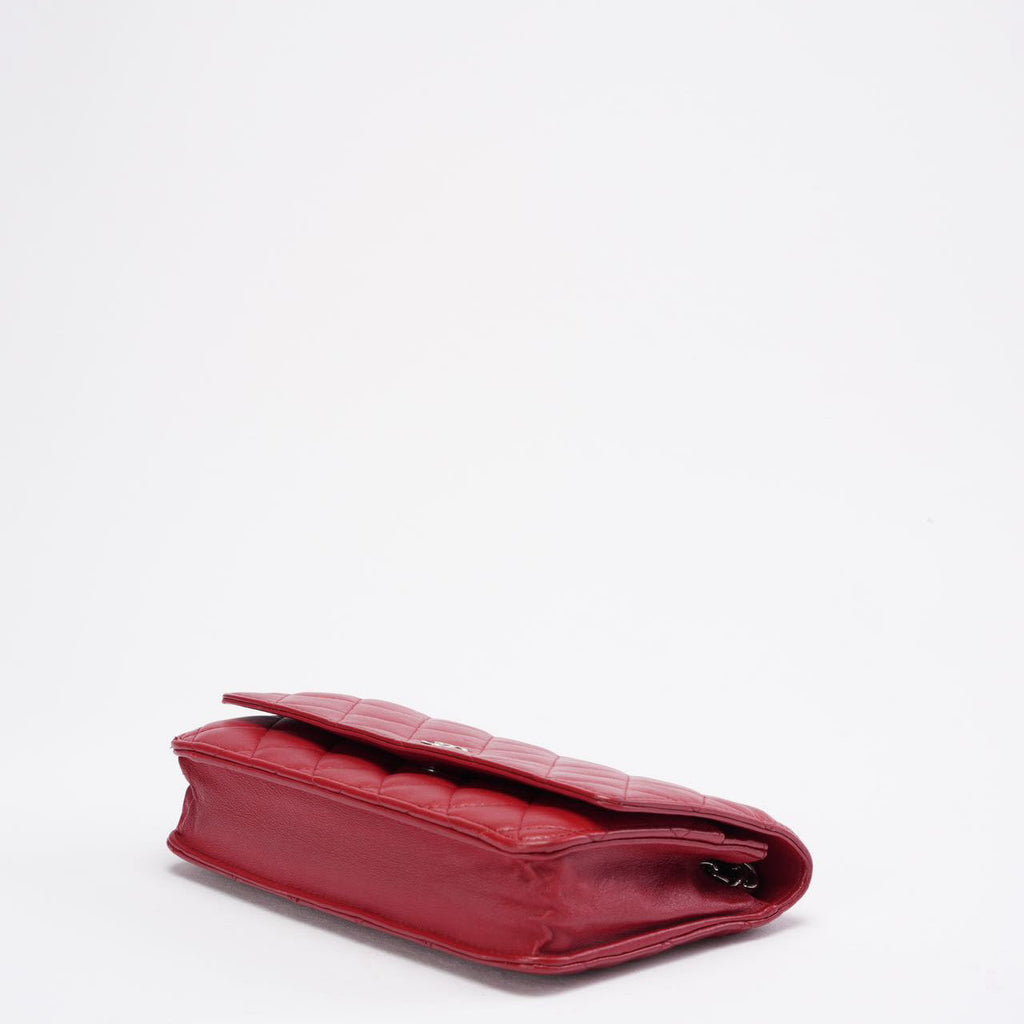Chanel Red Lambskin Wallet on Chain (WOC) 2011