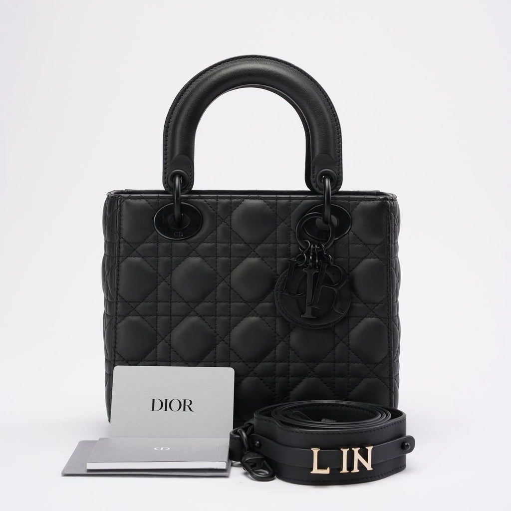 Christian Dior Matte Black Small Lady Dior Bag 2020