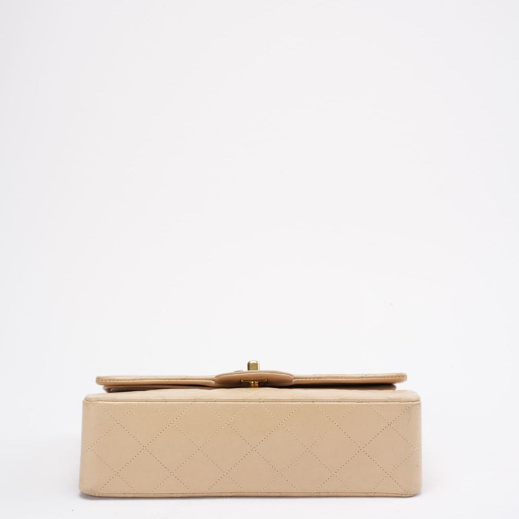 Chanel Vintage Beige Small Classic Double Flap Bag 1994