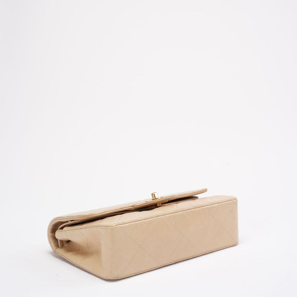 Chanel Vintage Beige Small Classic Double Flap Bag 1994