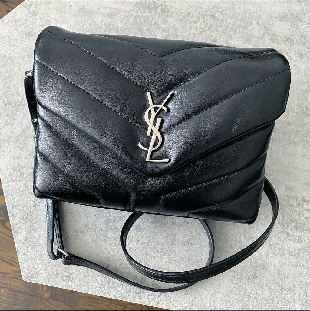 Saint Laurent Black Matelasse Lou Lou Toy Bag