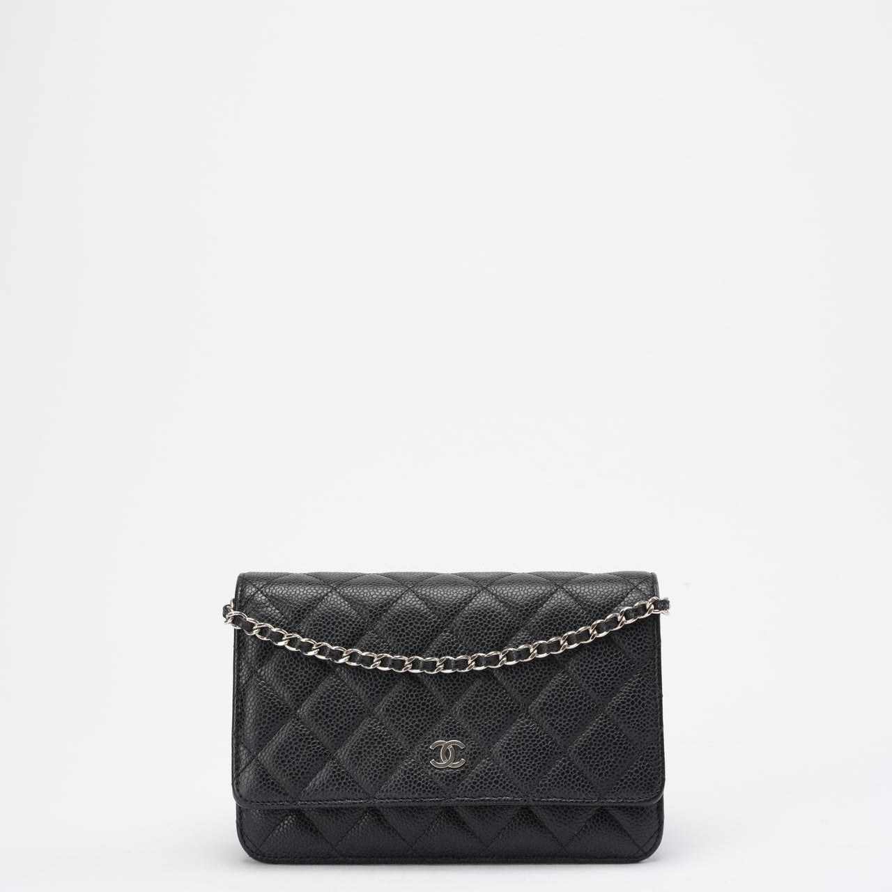 Chanel Black Caviar Leather Wallet on Chain(WOC) 2020