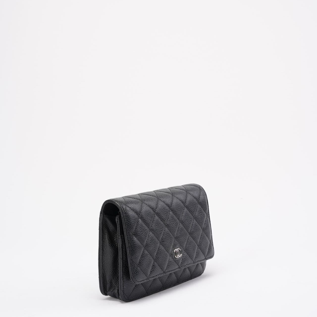 Chanel Black Caviar Leather Wallet on Chain(WOC) 2014