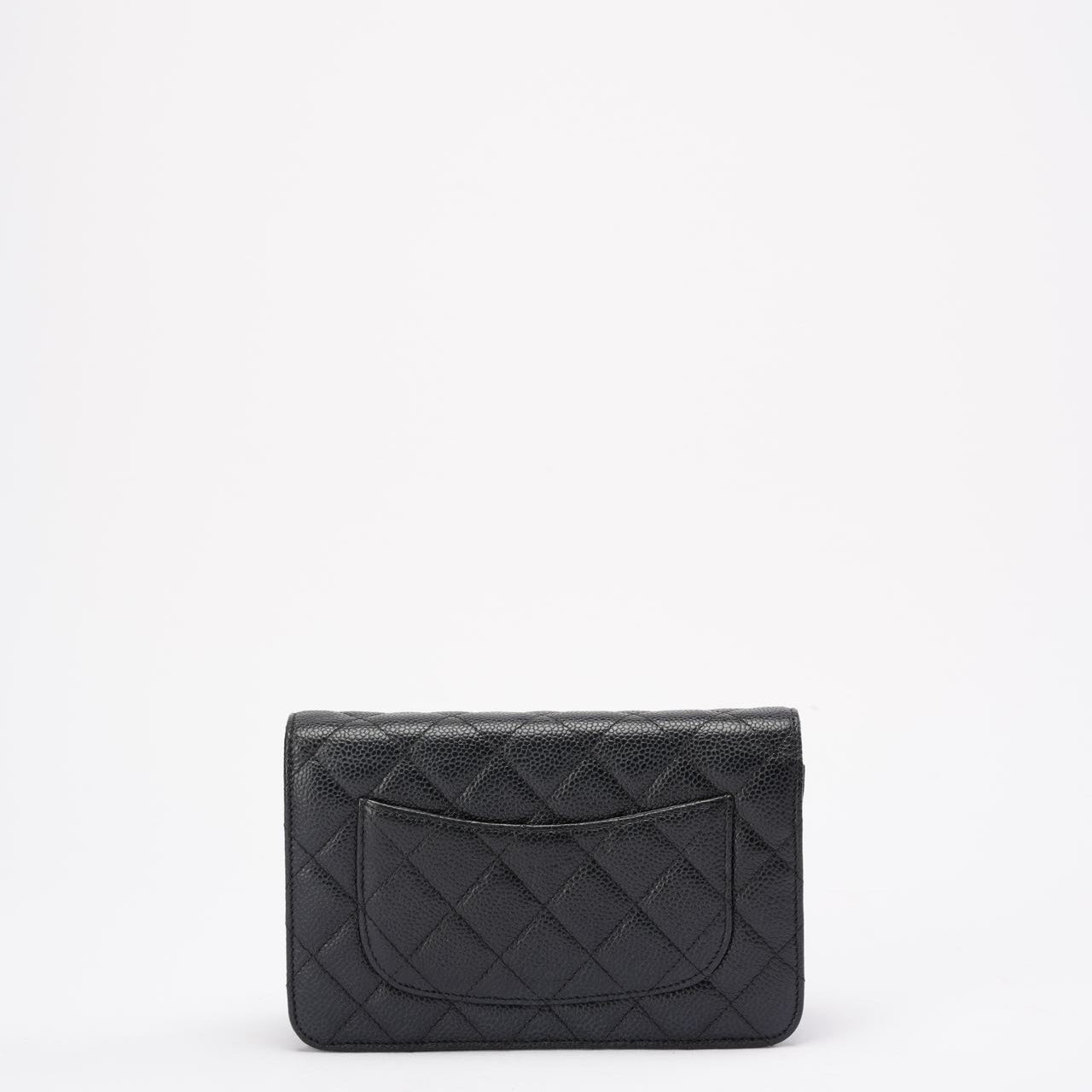 Chanel Black Caviar Leather Wallet on Chain(WOC) 2020