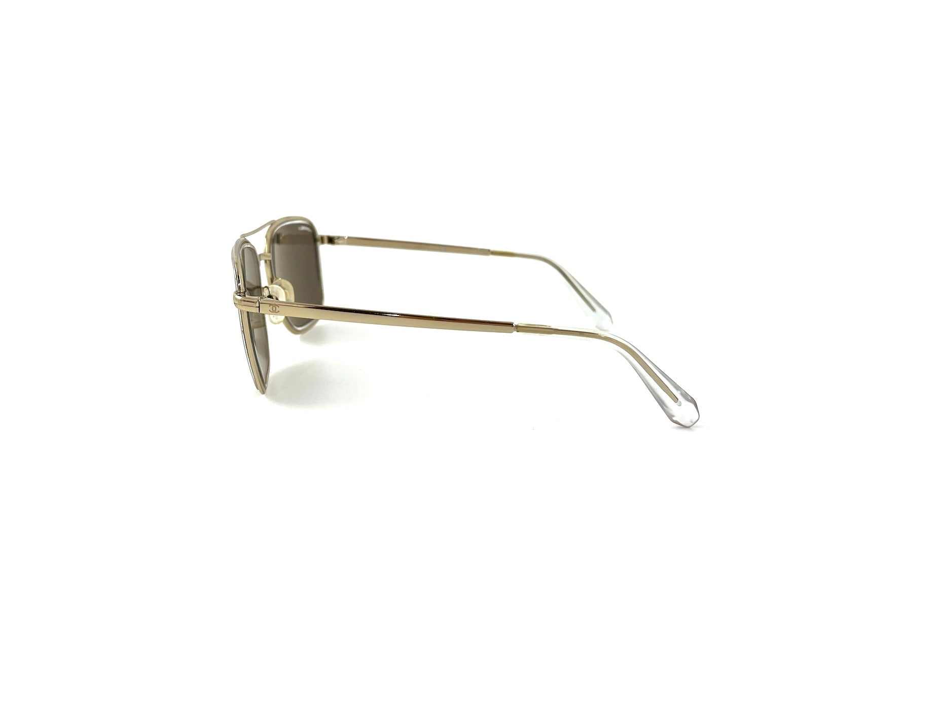 CHANEL Aviator Mirrored 4241 Gold CC Sunglasses