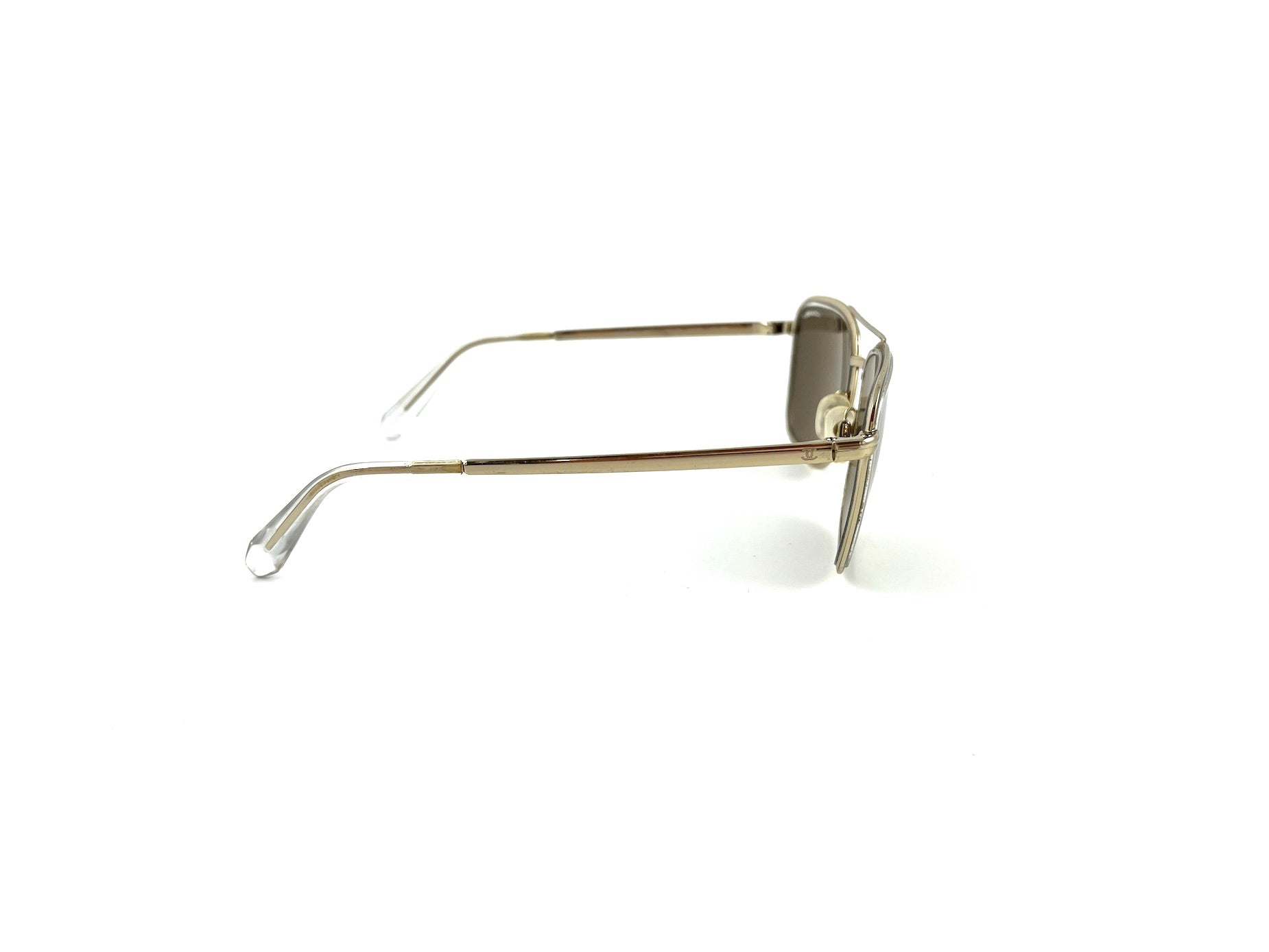 CHANEL Aviator Mirrored 4241 Gold CC Sunglasses