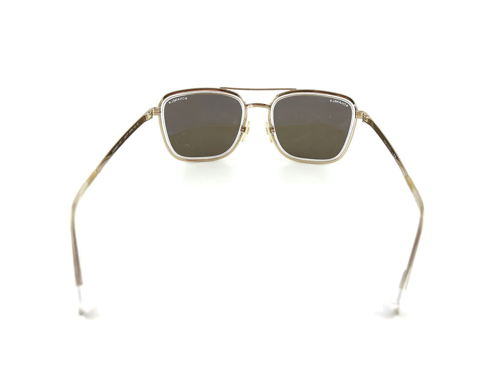 CHANEL Aviator Mirrored 4241 Gold CC Sunglasses