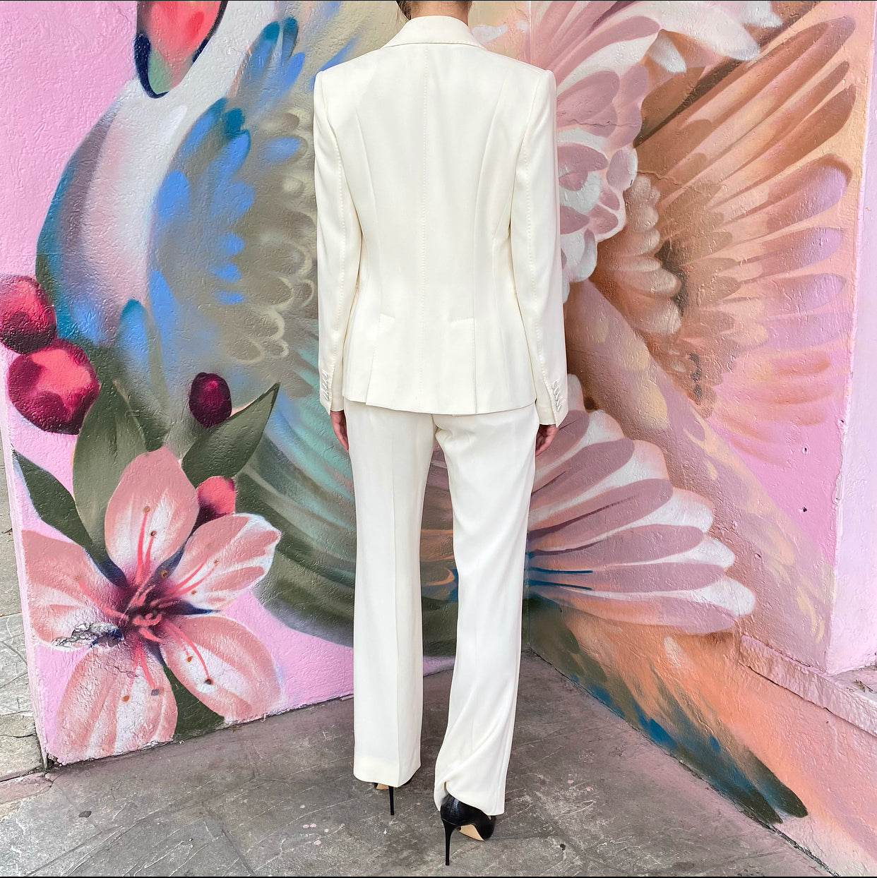 Tom Ford Ivory Silk Pants Suit - IT40 / USA 4