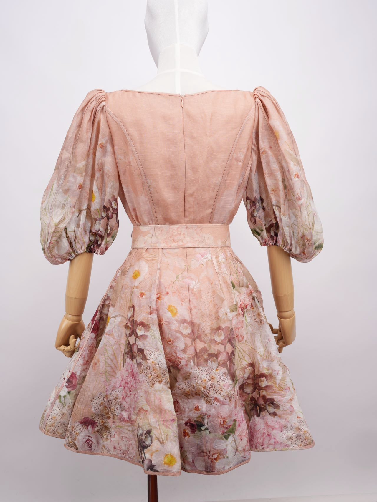 Zimmermann Women's Dancer Floral Puff-Sleeve Mini Dress size 2