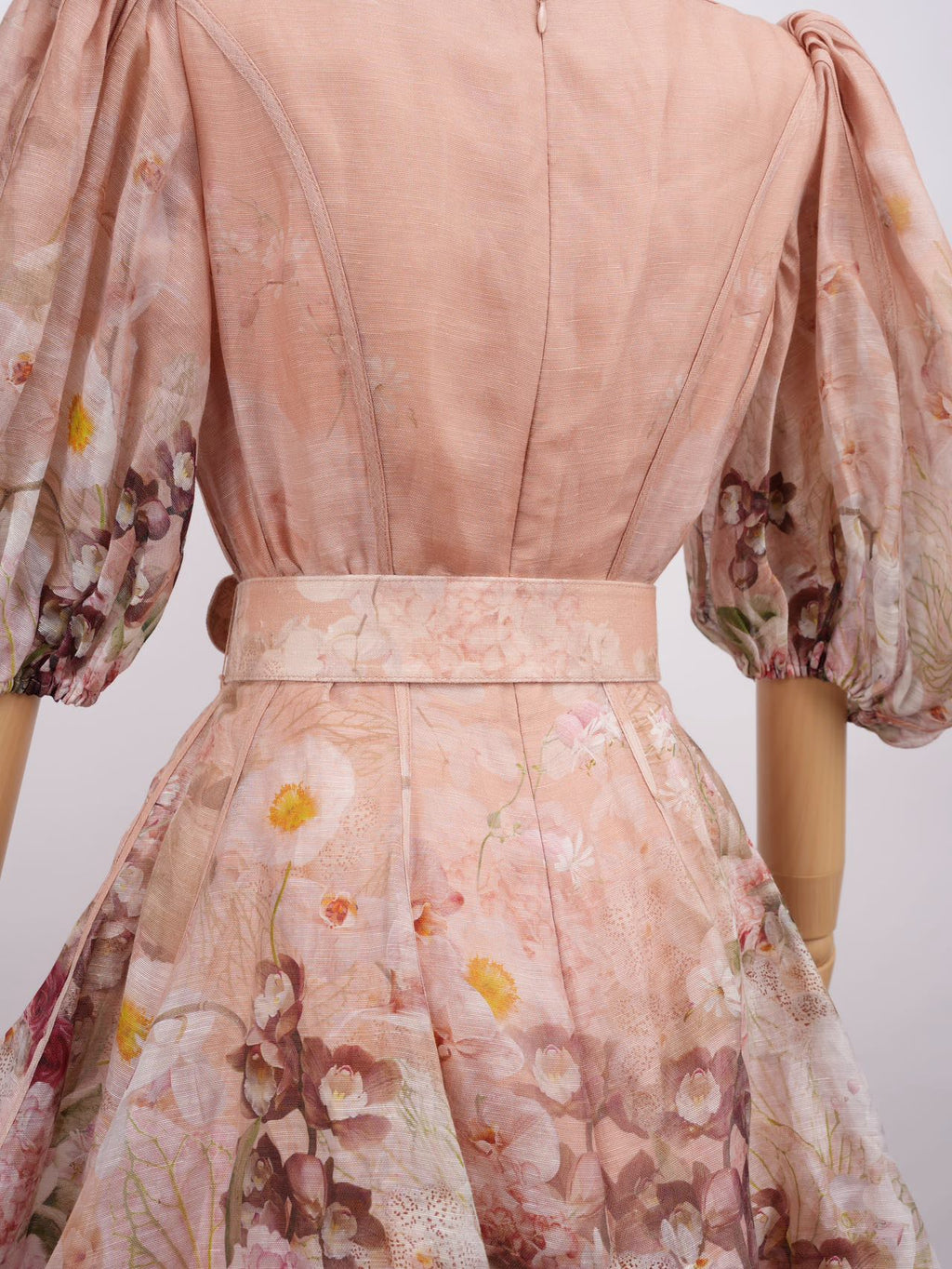 Zimmermann Women's Dancer Floral Puff-Sleeve Mini Dress size 2